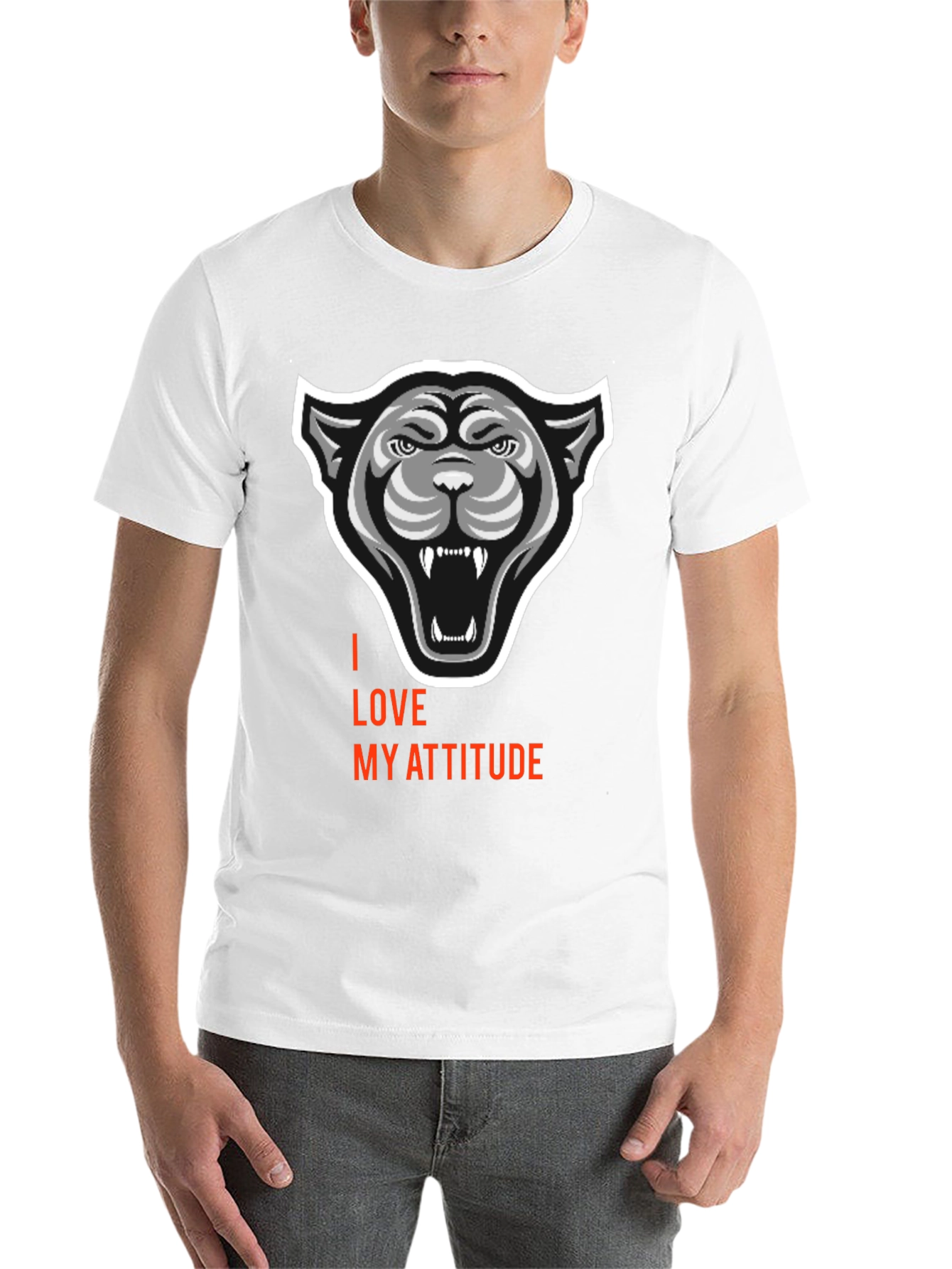 Black I Love My Attitude Black Graphic Tee view 14