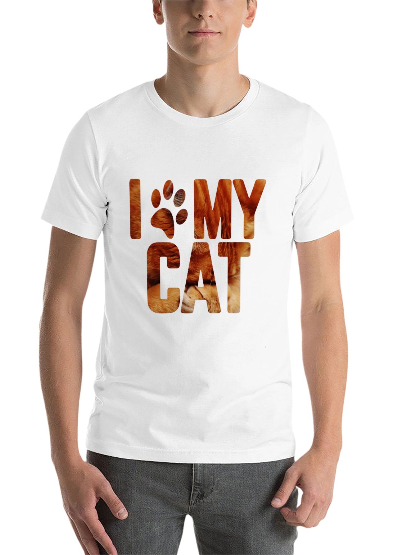 Black I Love My Cat T-Shirt - Novelty Cat Lover Tee view 14