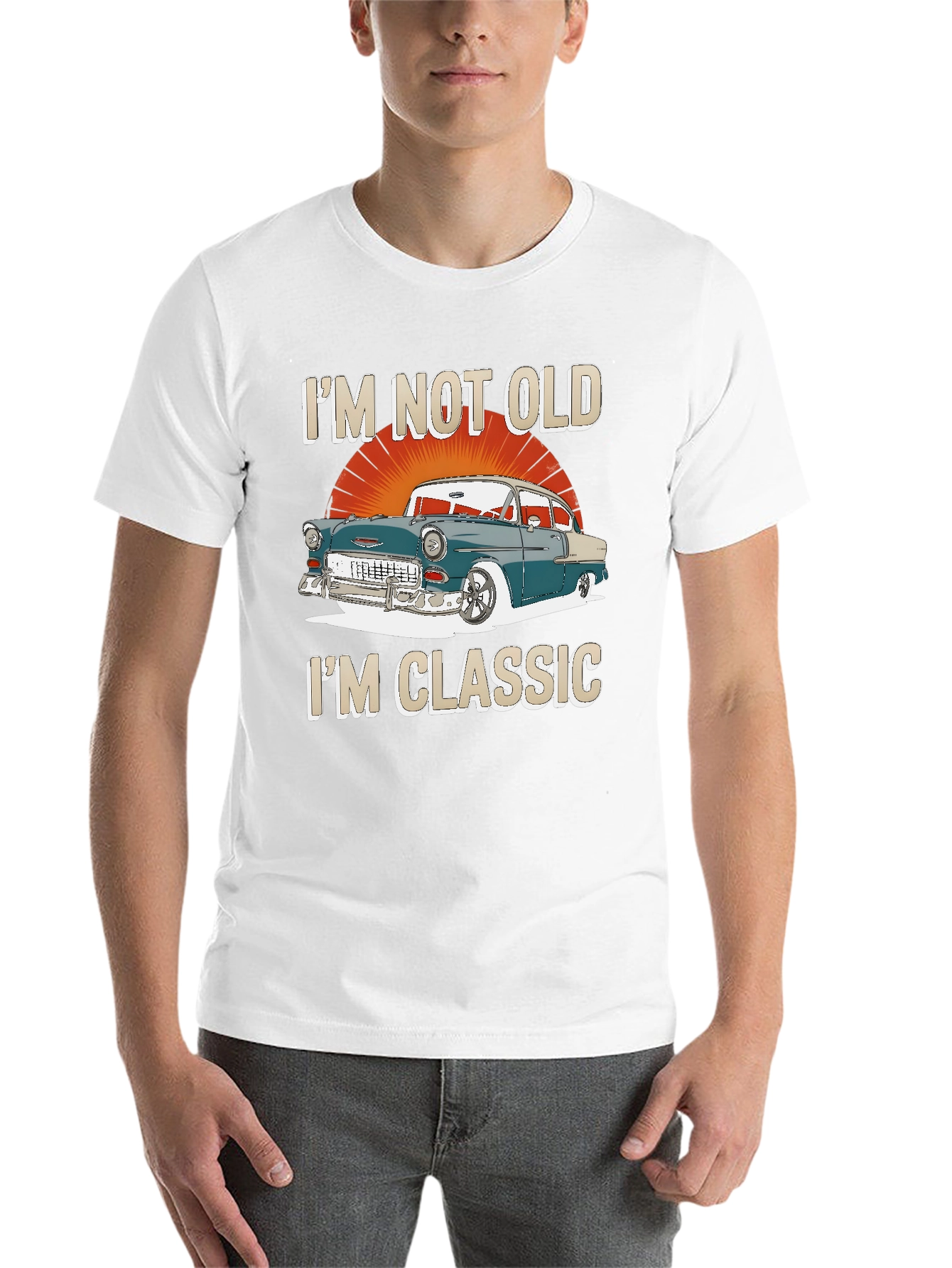Black Classic Car Graphic T-Shirt - I'm Not Old, I'm Classic view 14