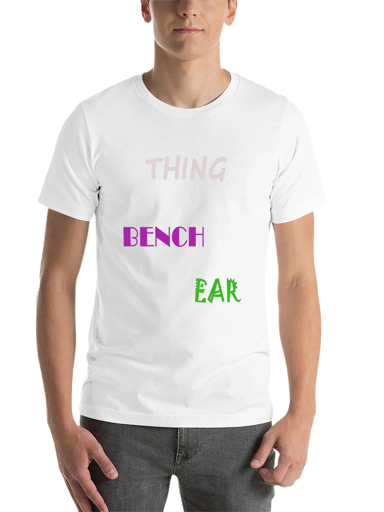 Black Thing Bench Ear Men's Black T-Shirt view 14