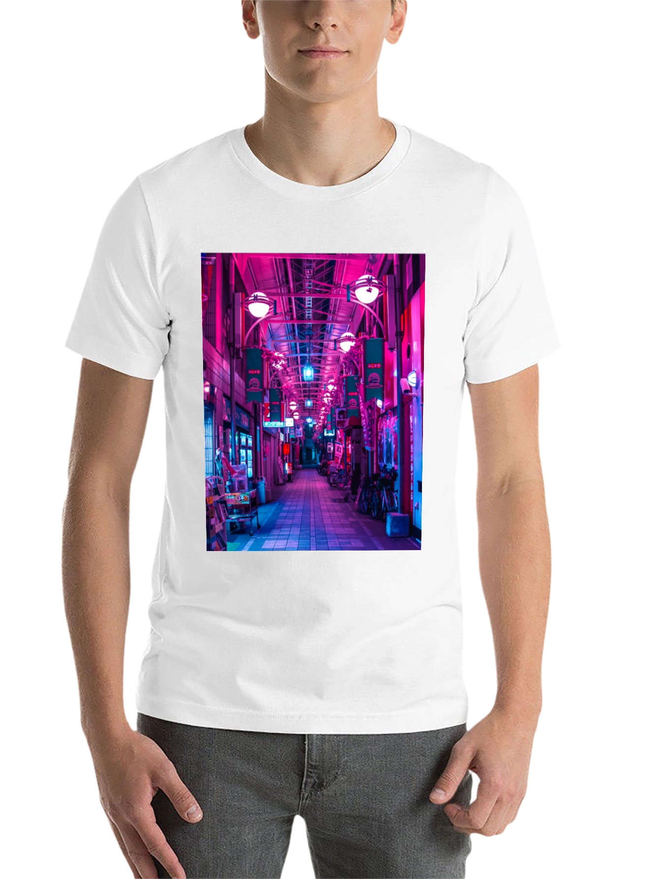 Black Neon Tokyo Streetwear T-Shirt view 14