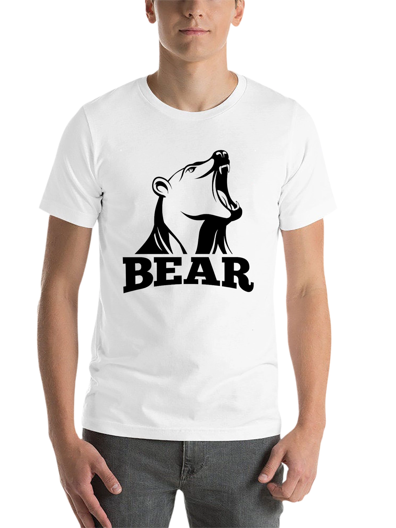 Roaring Bear Graphic Tee - Black - 14