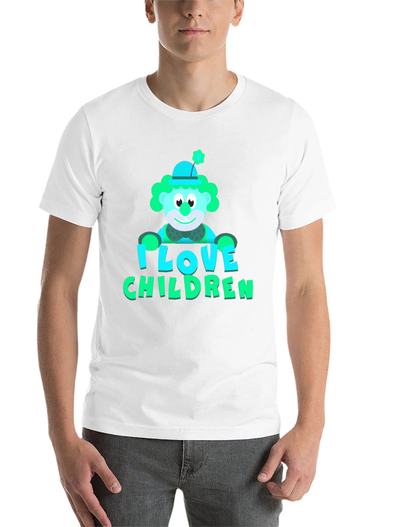 Black I Love Children Graphic T-Shirt view 14