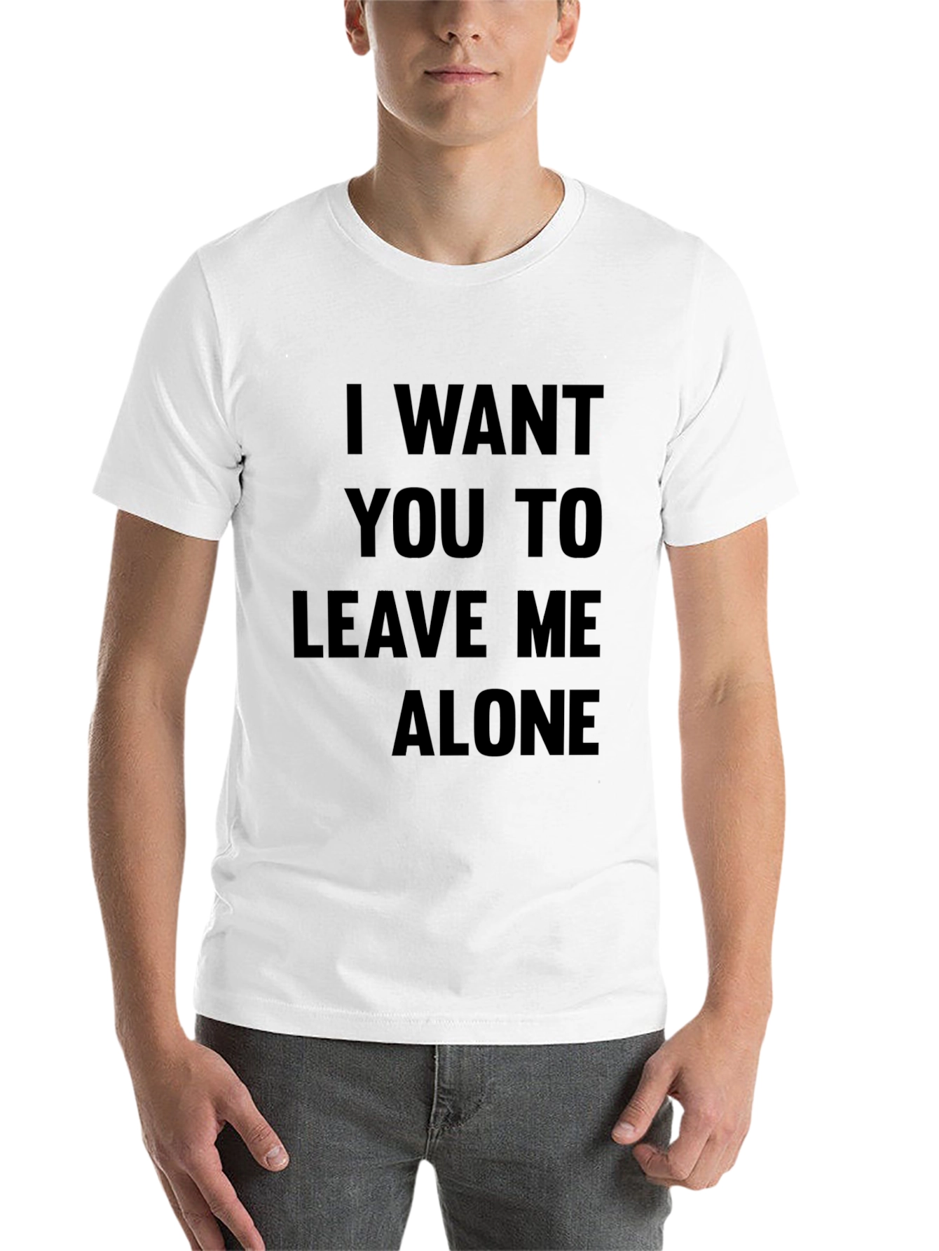 Black Leave Me Alone Slogan Tee - Black T-Shirt view 14