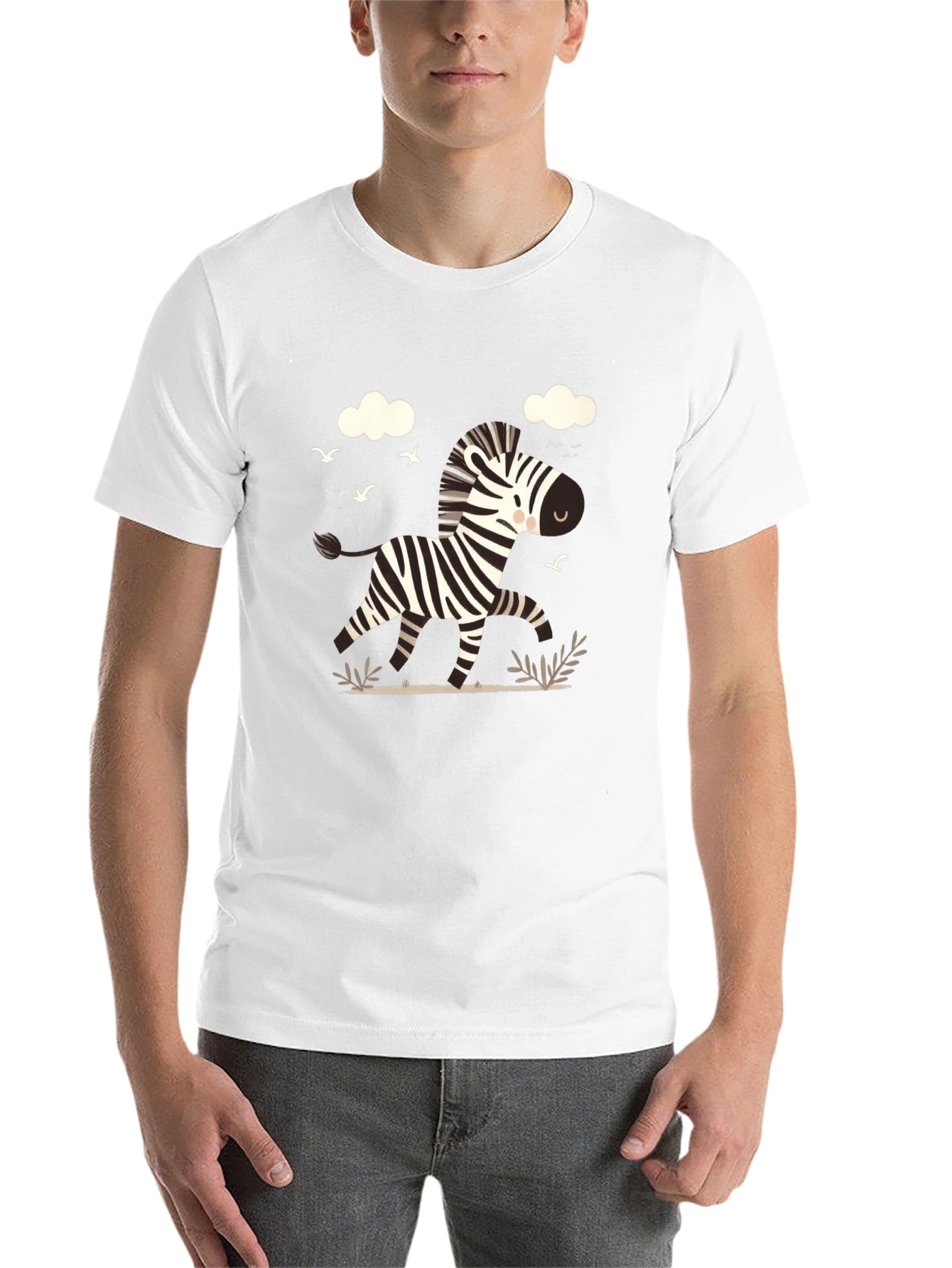 Black Zebra Graphic Tee - Black Cotton Blend view 14
