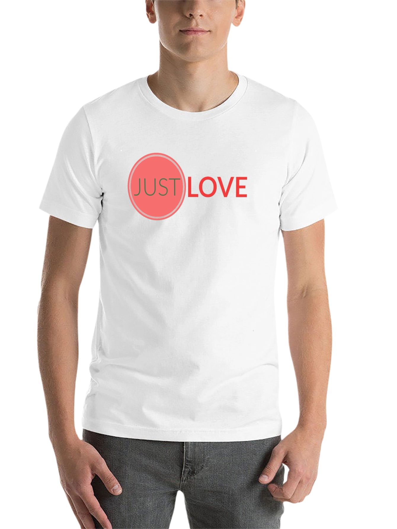 Black Just Love Graphic Tee - Soft Cotton Blend view 14