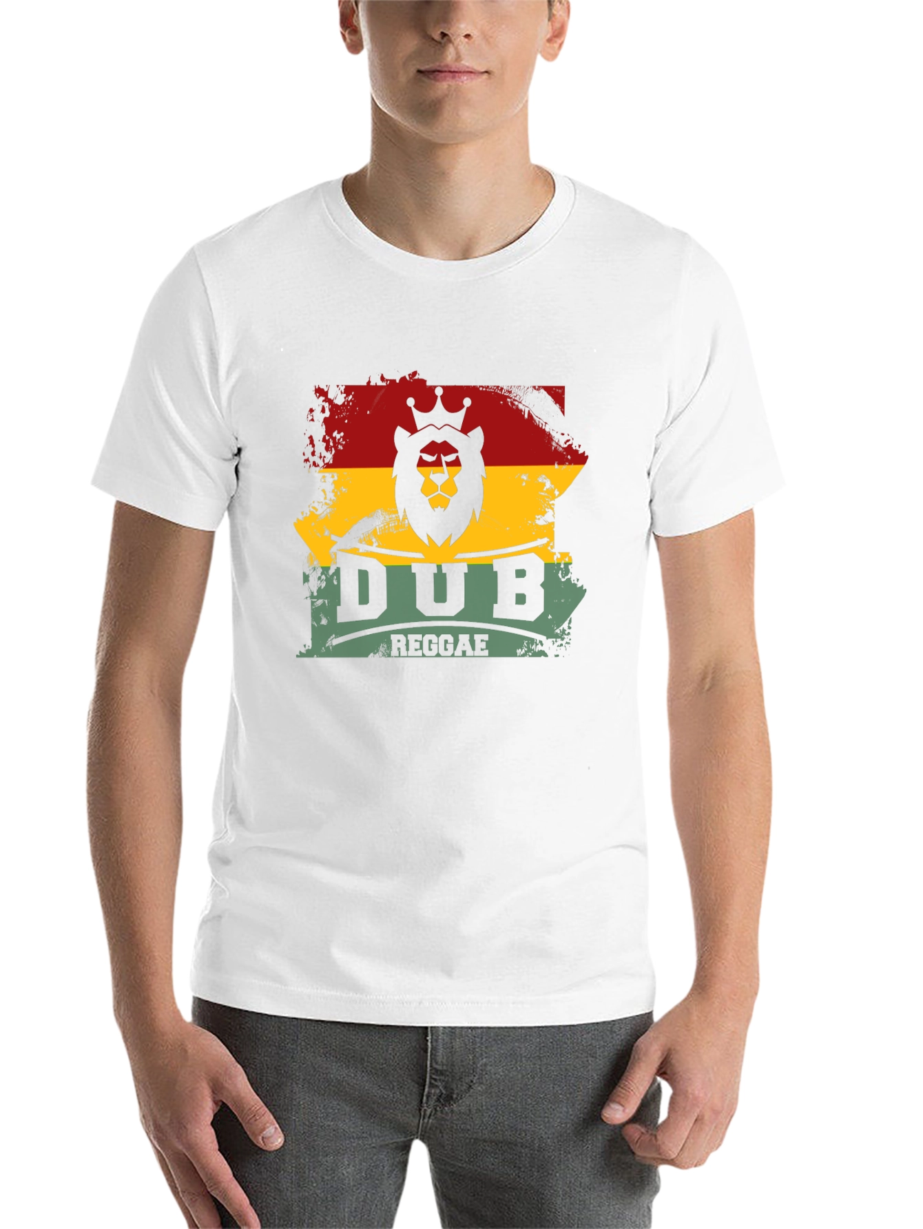 Black Rasta Lion Dub Reggae T-Shirt view 14