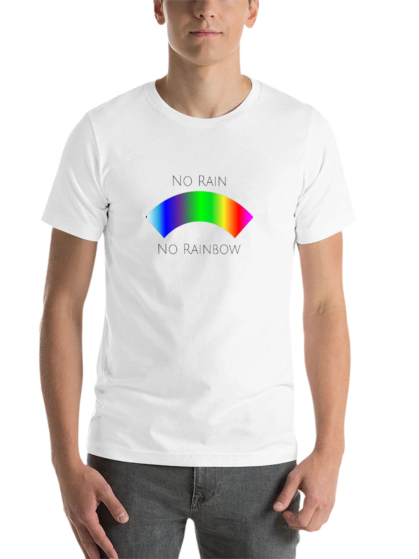 Black No Rain No Rainbow Graphic T-Shirt view 14