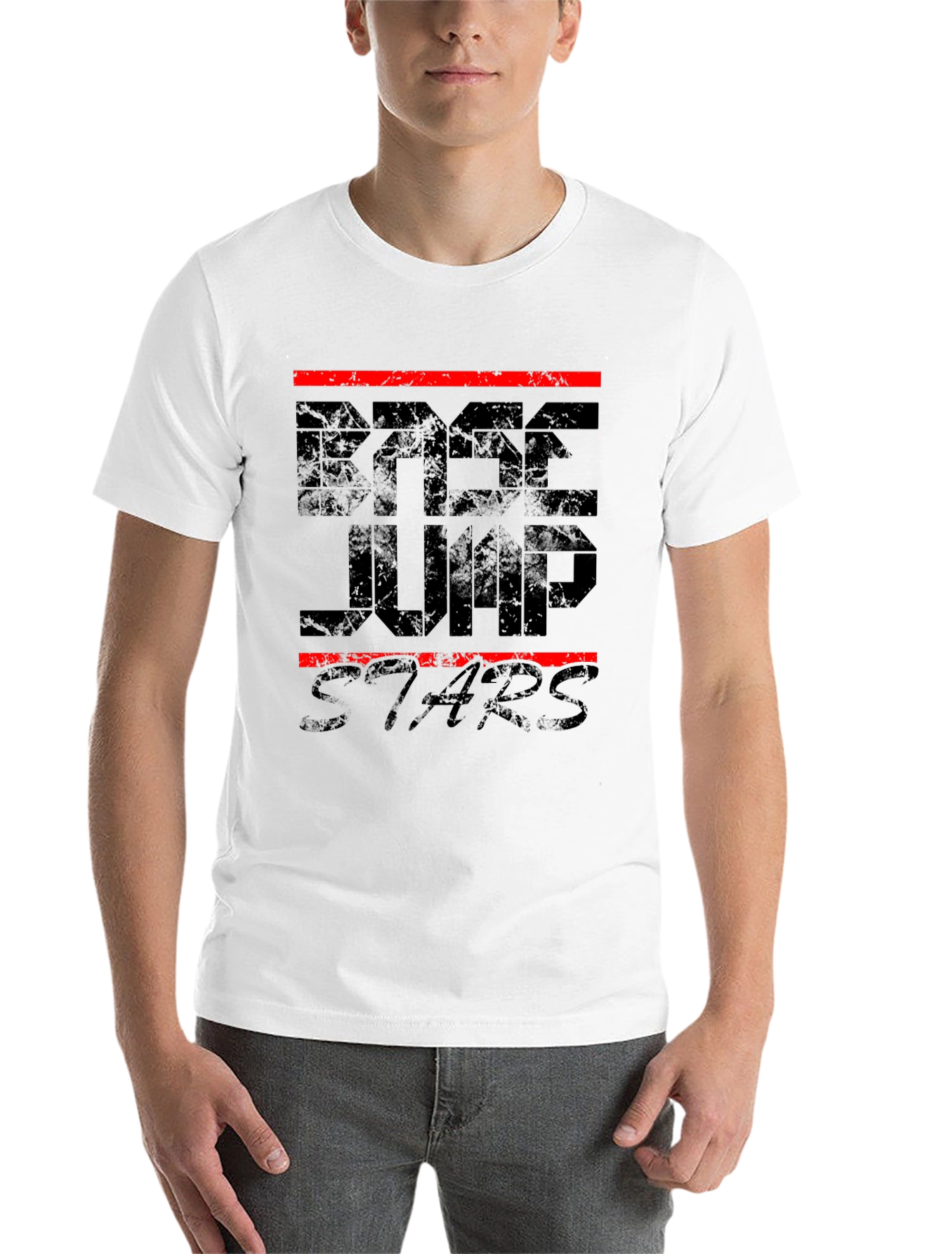 Black BASE Jump Stars Black Graphic Tee view 14