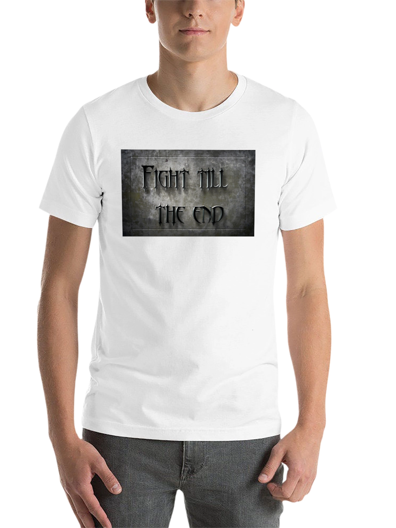 Black Fight Till The End Graphic T-Shirt view 14