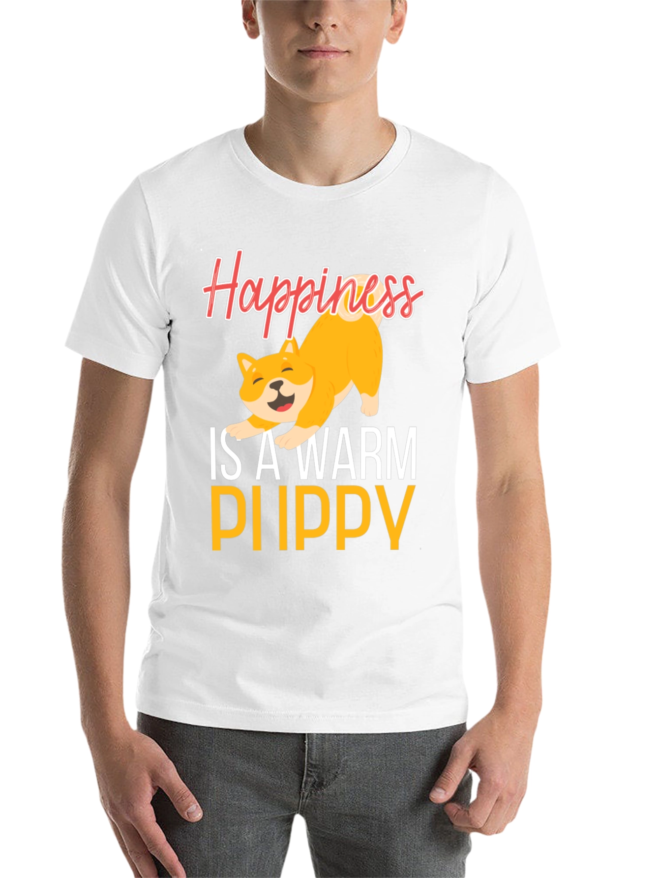 Black Happiness is a Warm Puppy Graphic Tee view 14