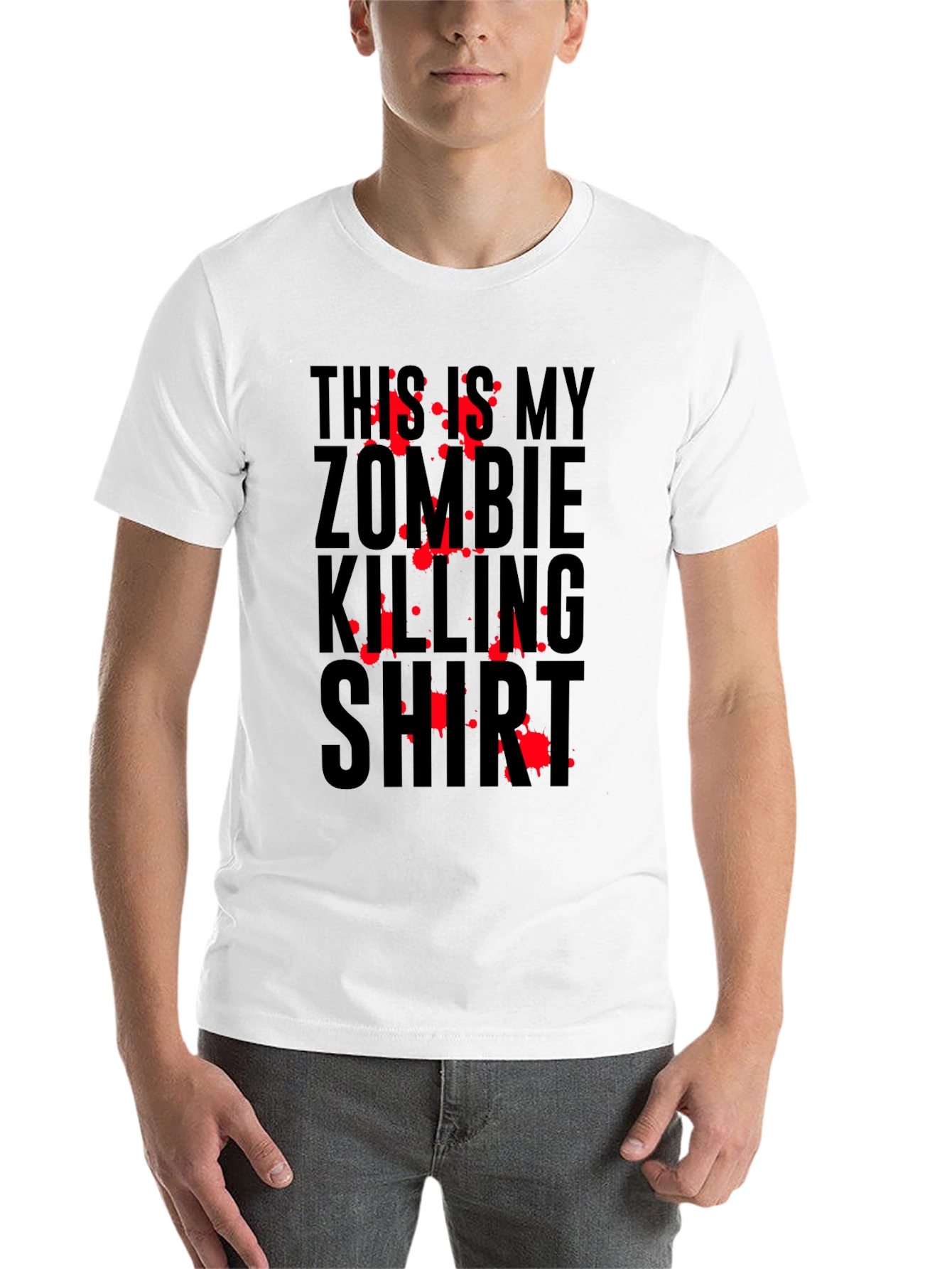 Black Zombie Killing Shirt - Horror Graphic Tee view 14