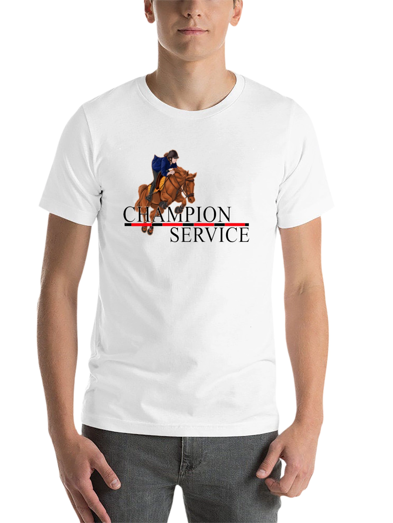 Equestrian Champion Service Black T-Shirt - 14