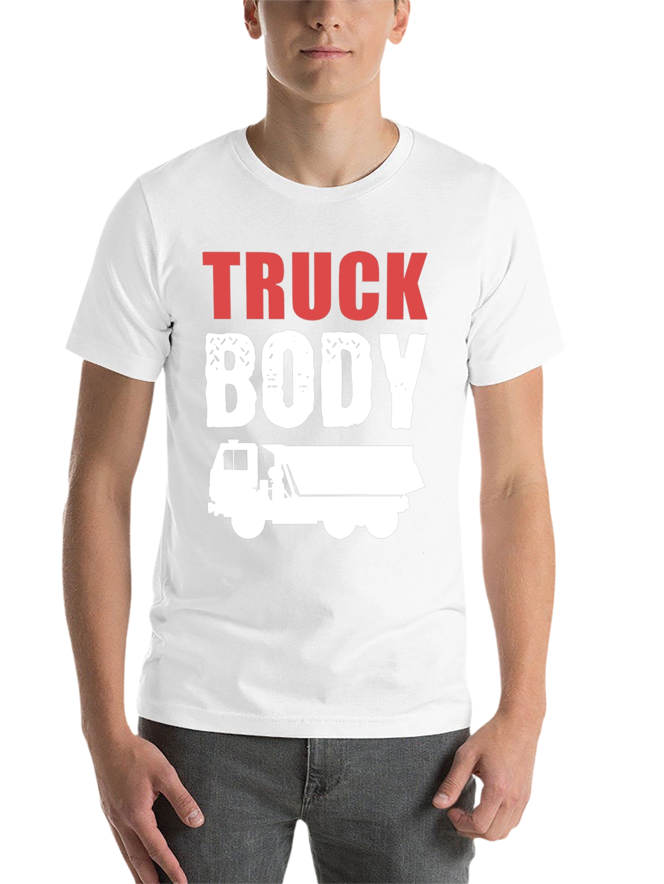 Black Truck Body T-Shirt - Men's Funny Graphic Tee view 14