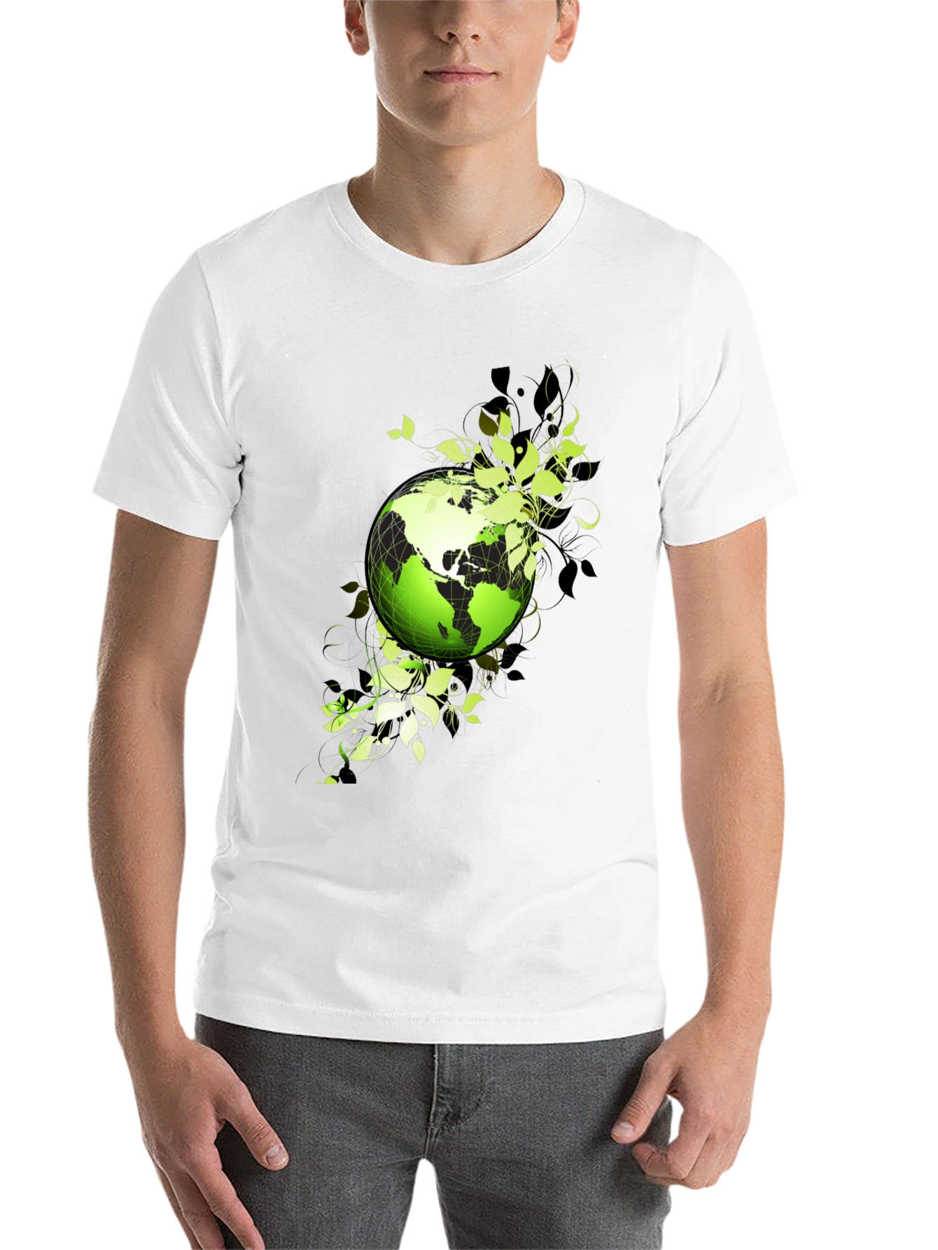 Black Eco Earth Graphic T-Shirt - Black view 14