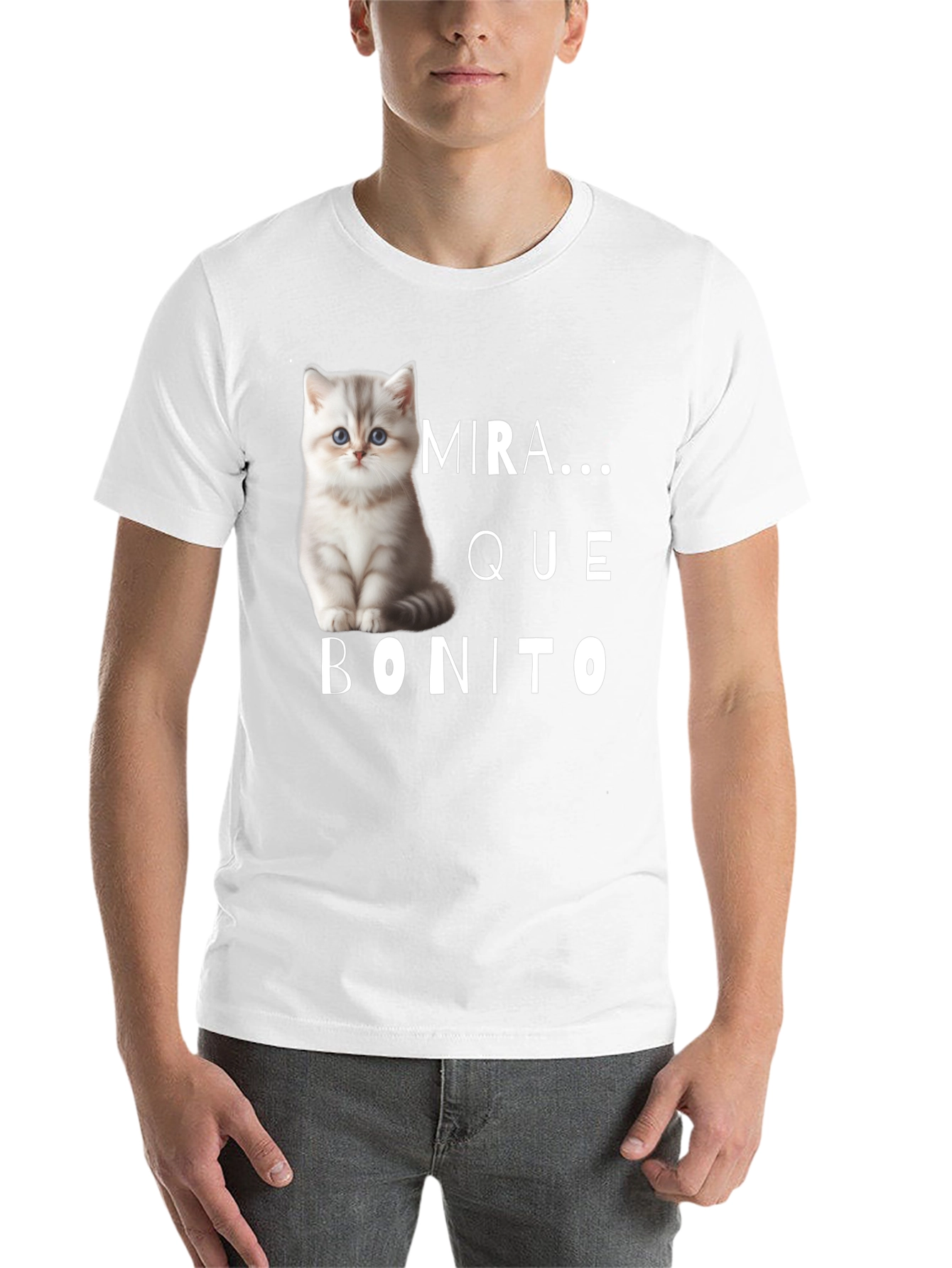 Black Cute Cat T-Shirt - Mira Que Bonito! view 14