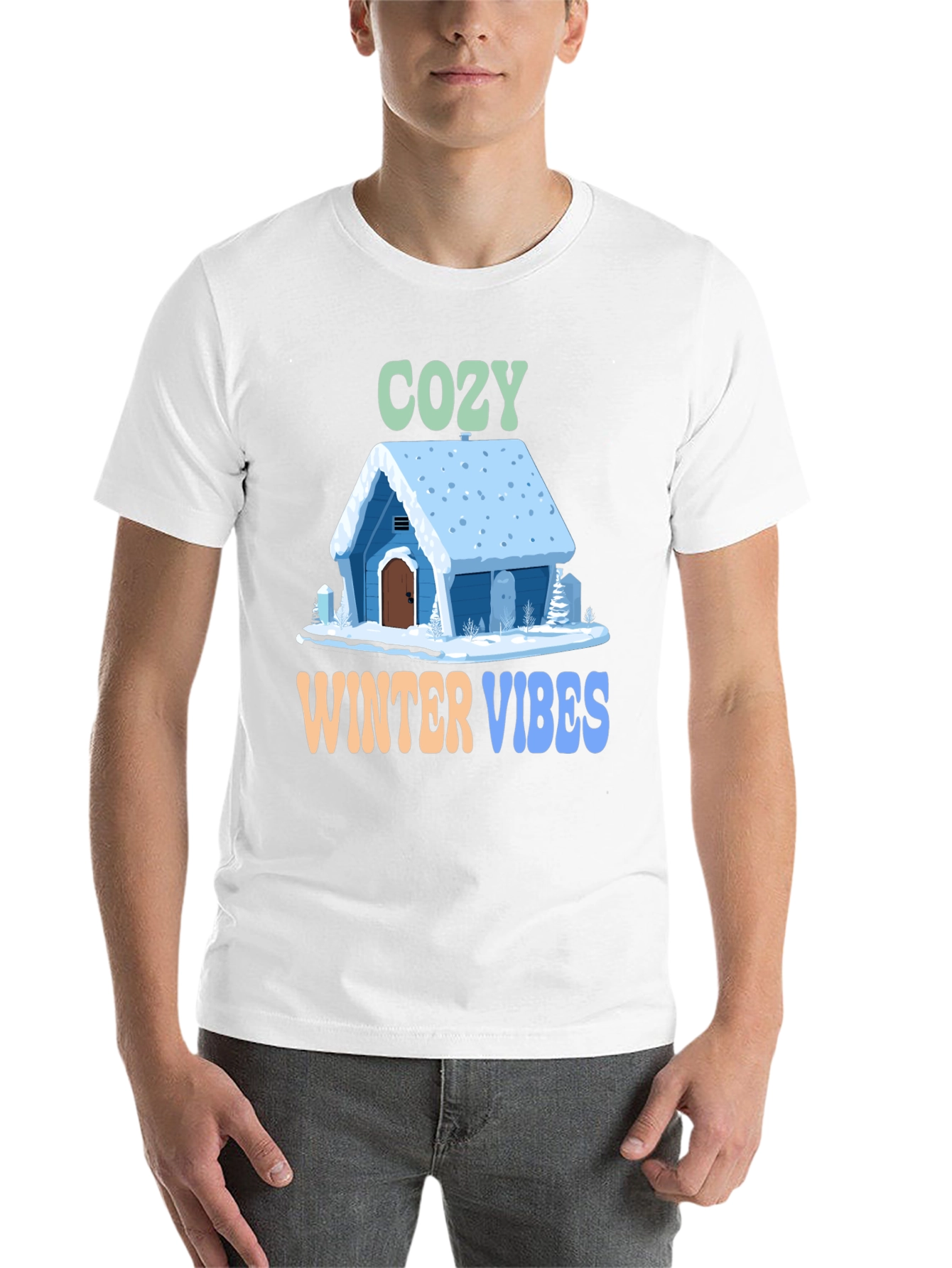Black Cozy Winter Vibes Graphic Tee view 14