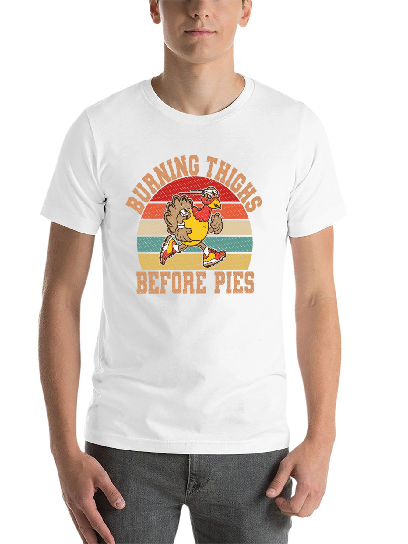 Black Burning Thighs Before Pies Turkey Thanksgiving T-Shirt view 14