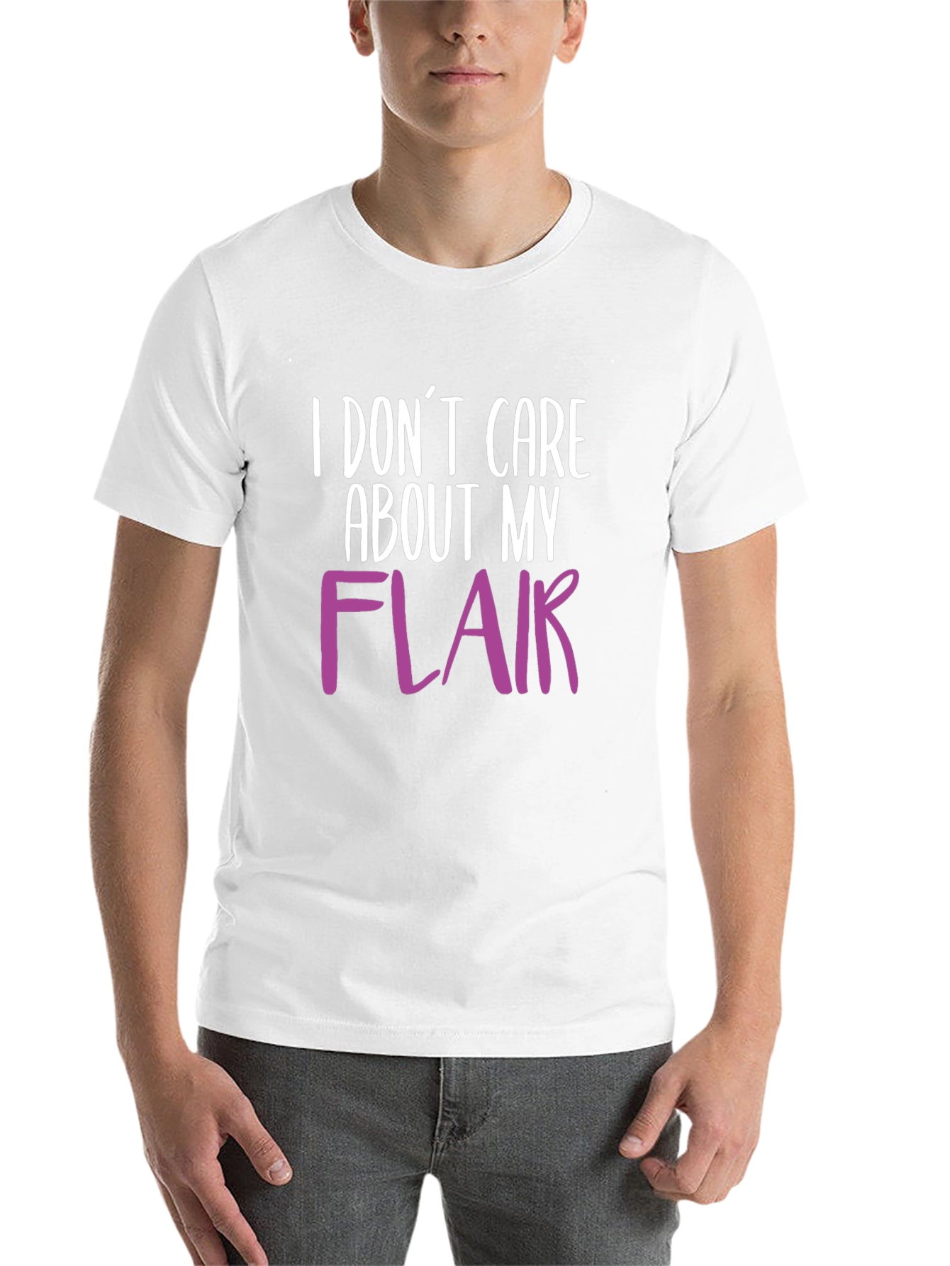Black I Don't Care About My Flair T-Shirt view 14