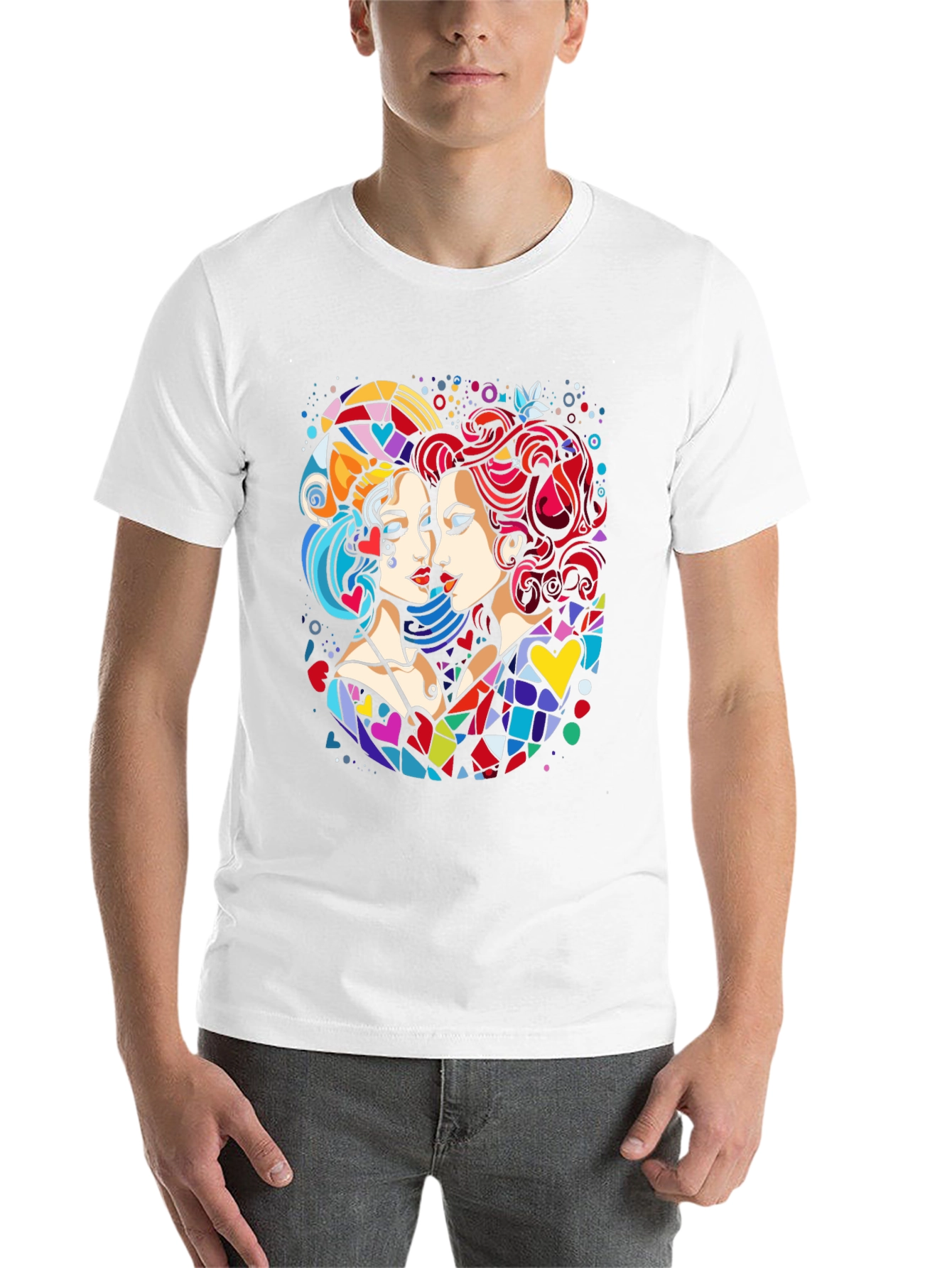 Colorful Abstract Art Graphic Tee - 14