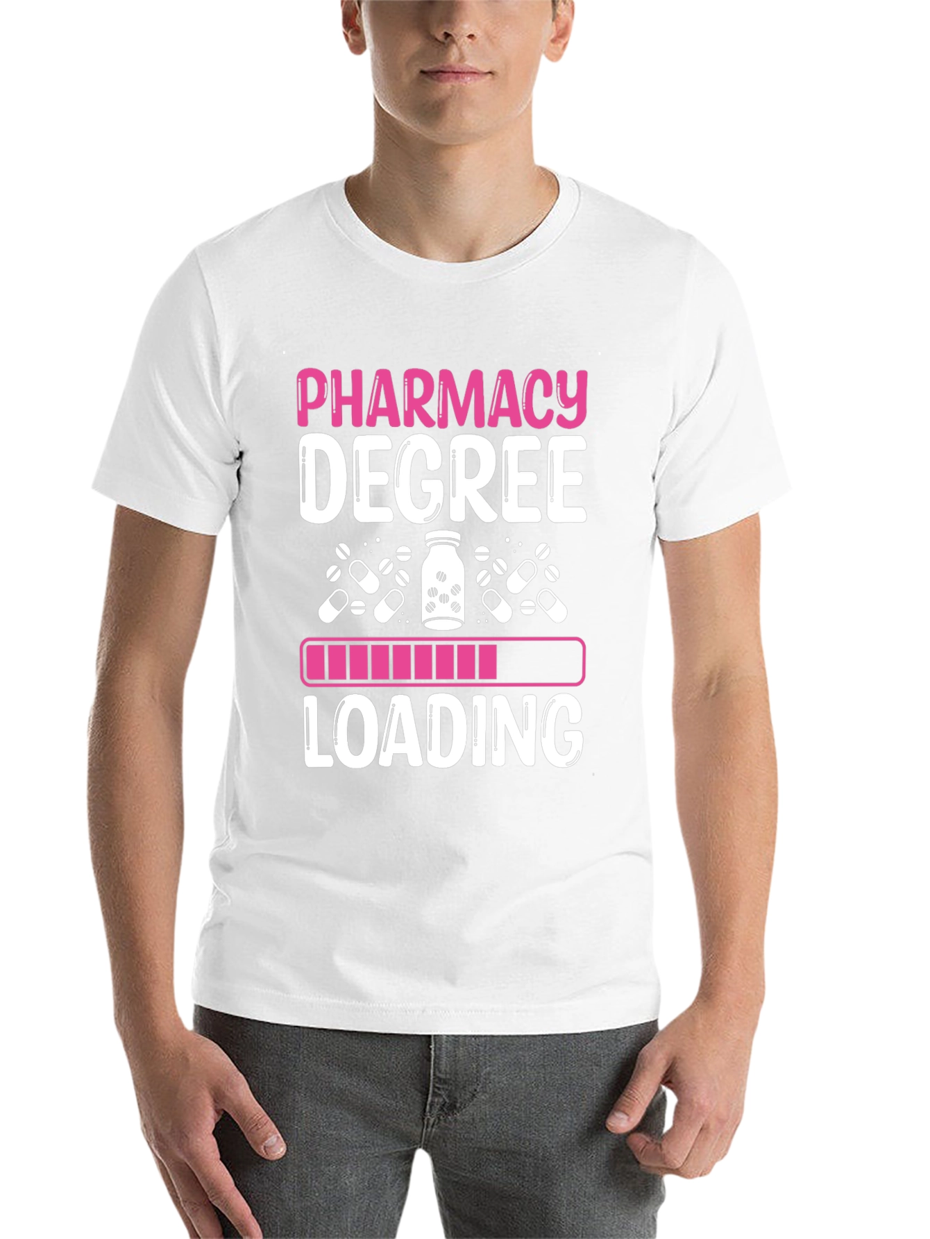 Black Pharmacy Degree Loading T-Shirt view 14
