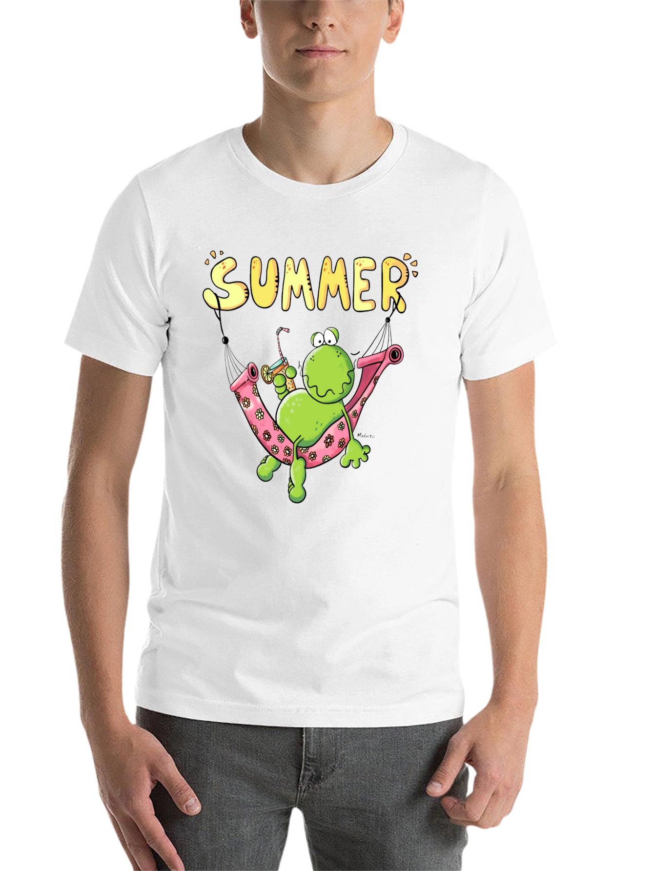 Black Summer Frog Hammock Graphic Tee view 14