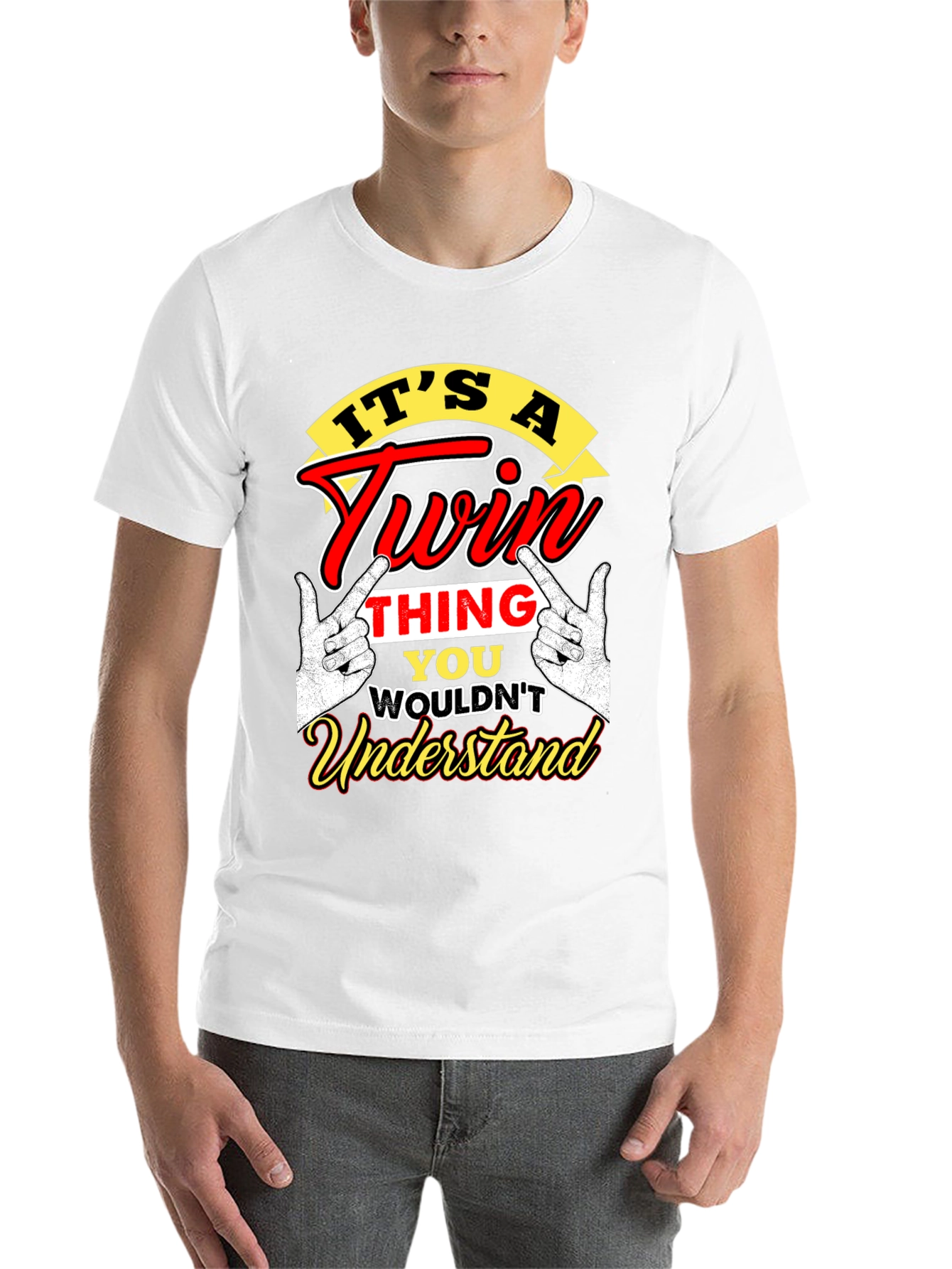 Black It's a Twin Thing T-Shirt view 14