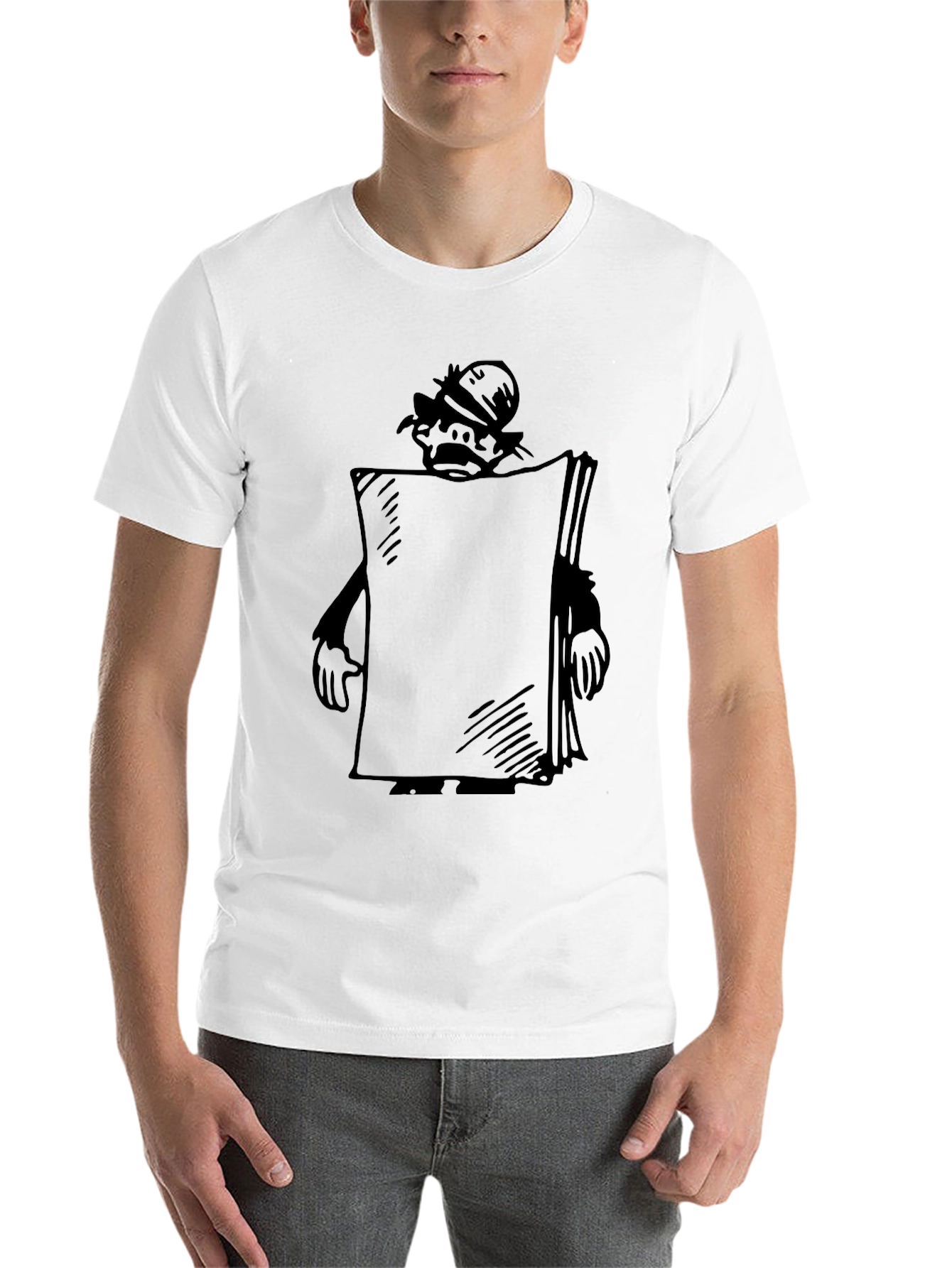 Black Cartoon Character Black T-Shirt view 14