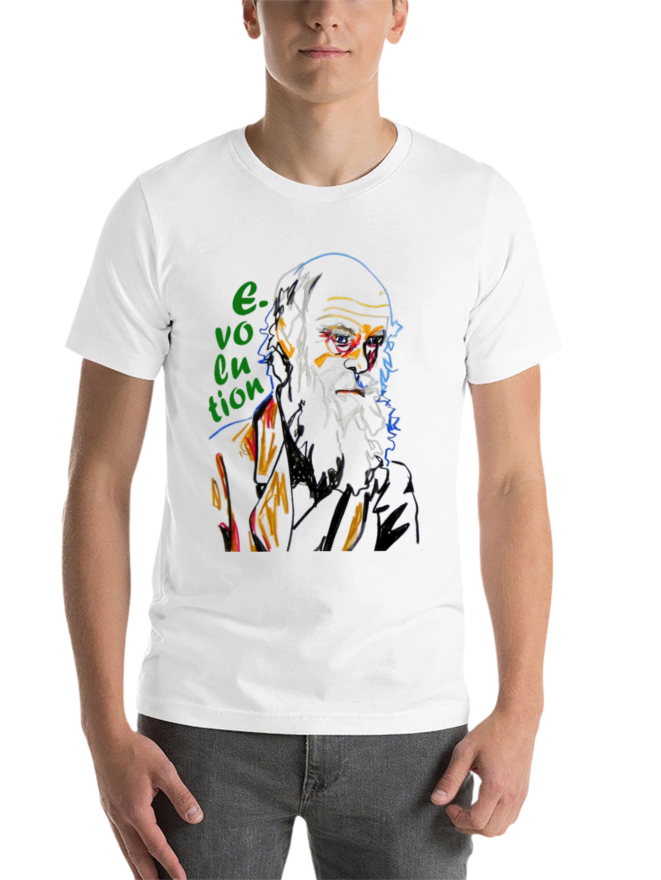 Black Evolution Graphic T-Shirt - Darwin Inspired Design view 14