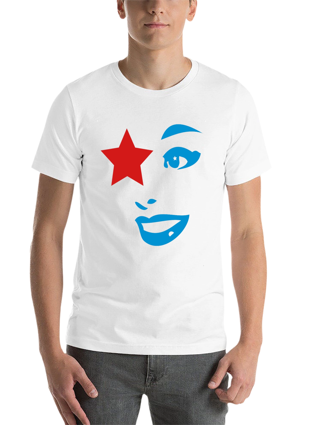 Black Star Face Graphic Tee - Unique Style view 14