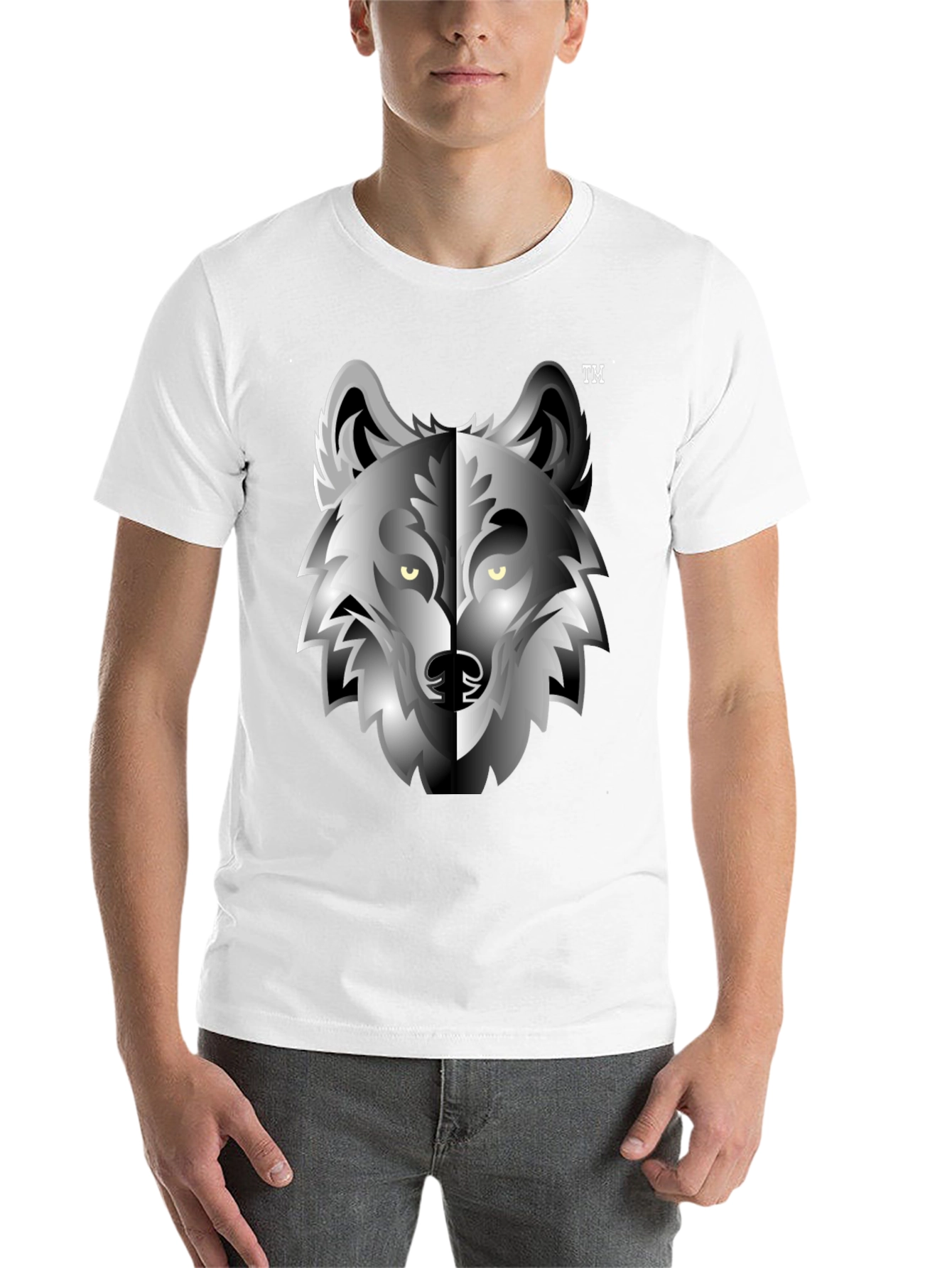 Black Wolf Graphic Tee - Cool Animal Design T-Shirt view 14