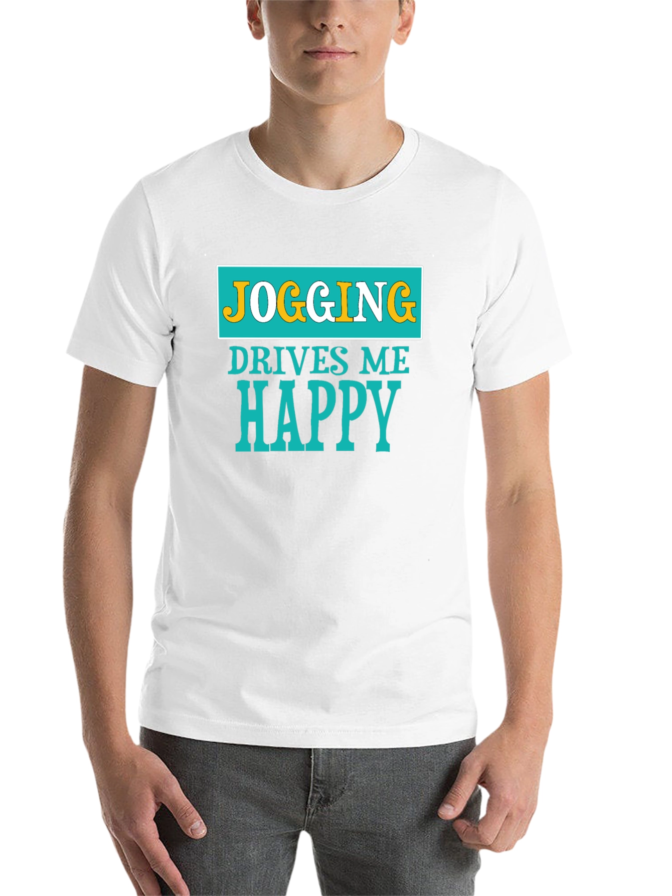 Jogging Drives Me Happy Graphic T-Shirt - 14