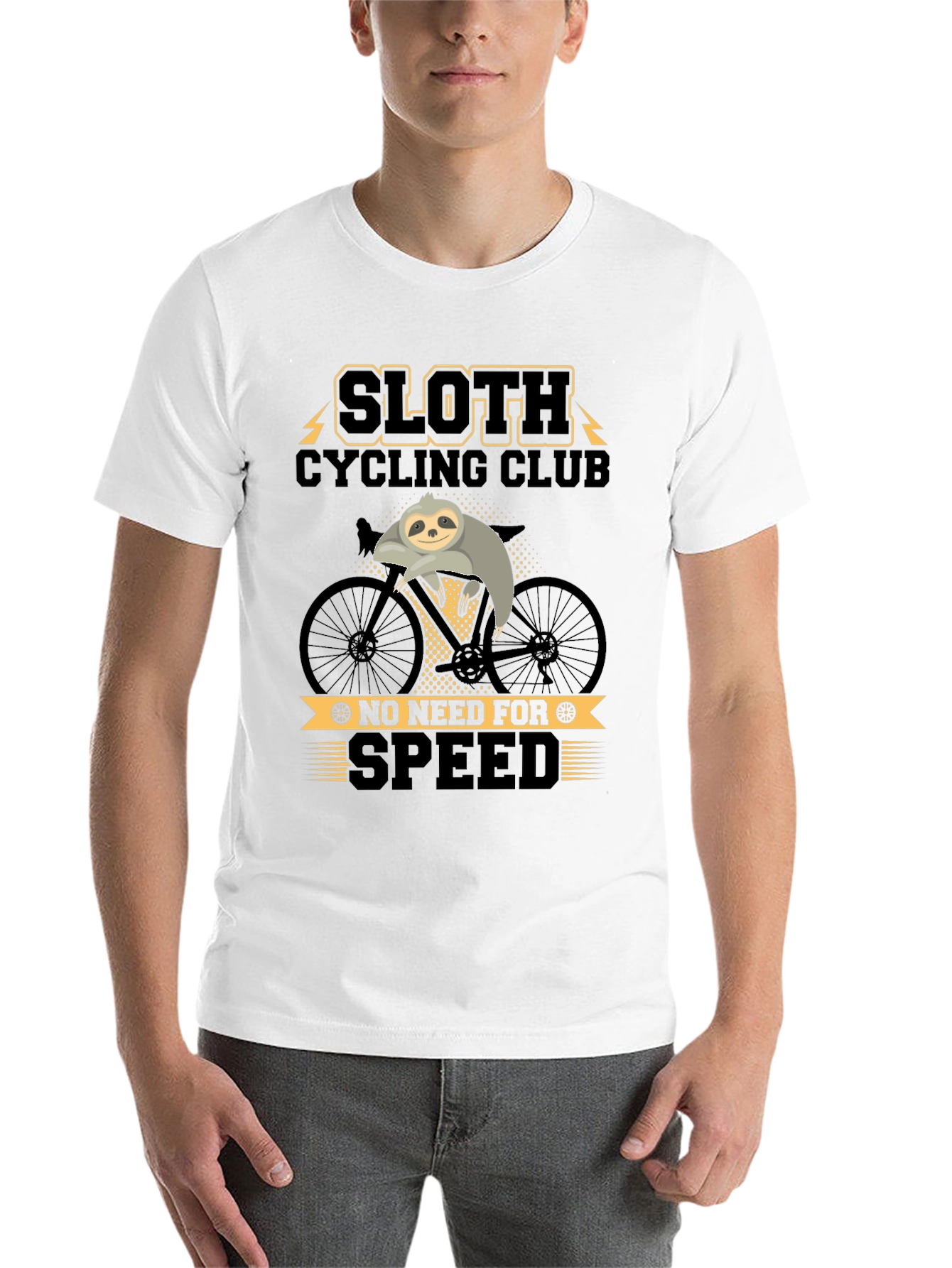 Black Sloth Cycling Club Graphic T-Shirt view 14