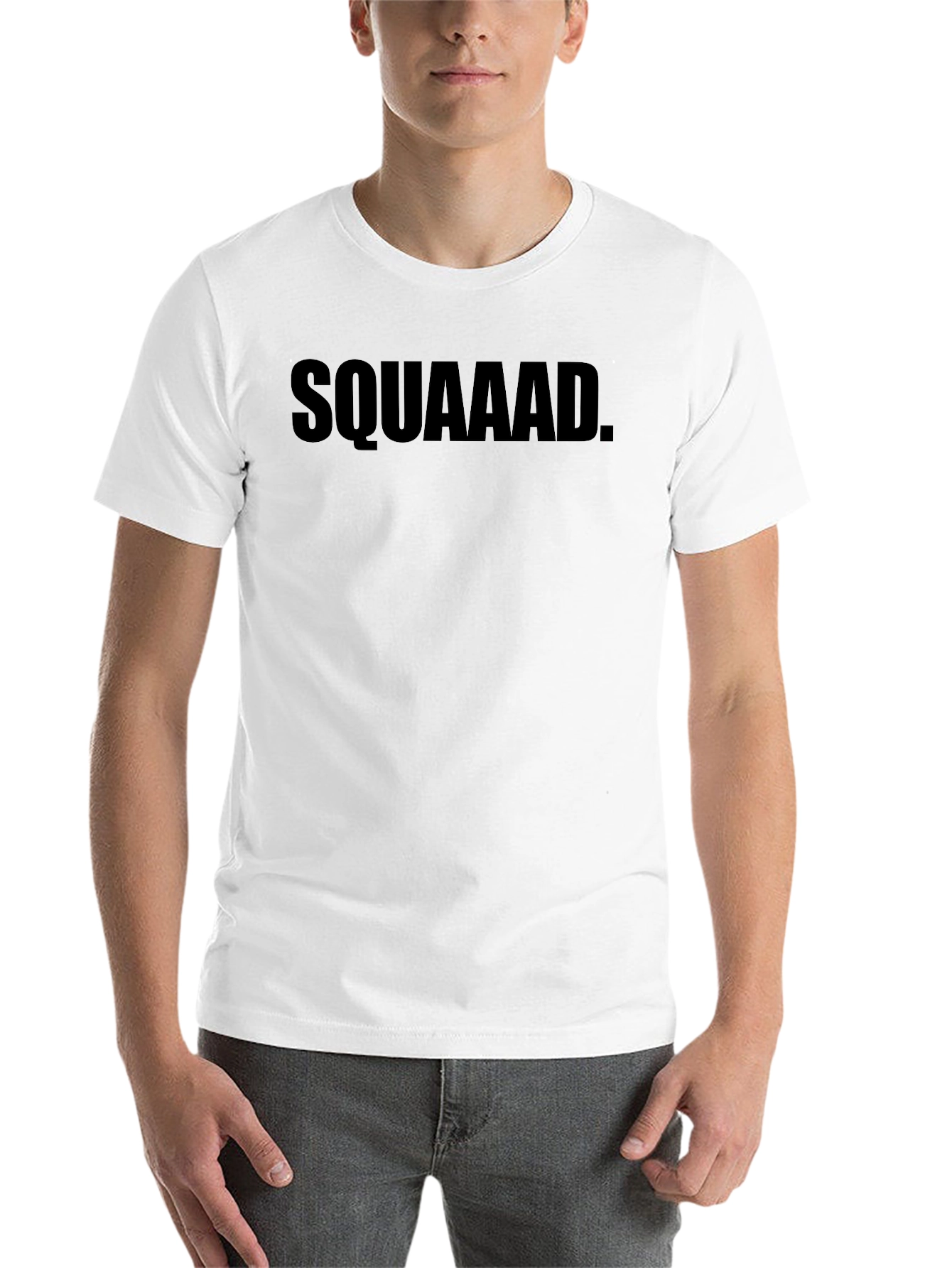 Black Squad T-Shirt - Bold Black Crew Neck Tee view 14