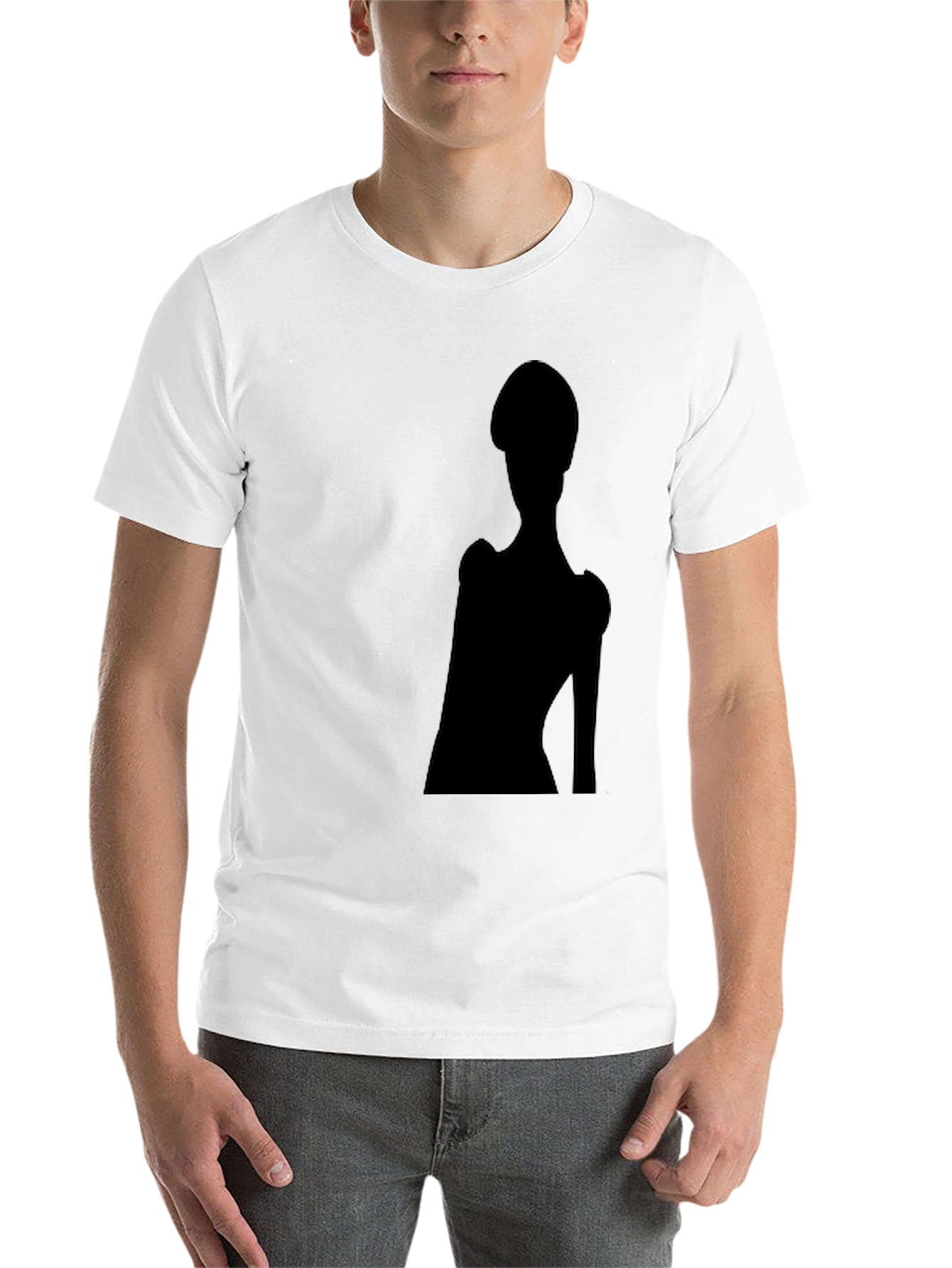Black Silhouette Graphic Tee - Modern Minimalist Design view 14
