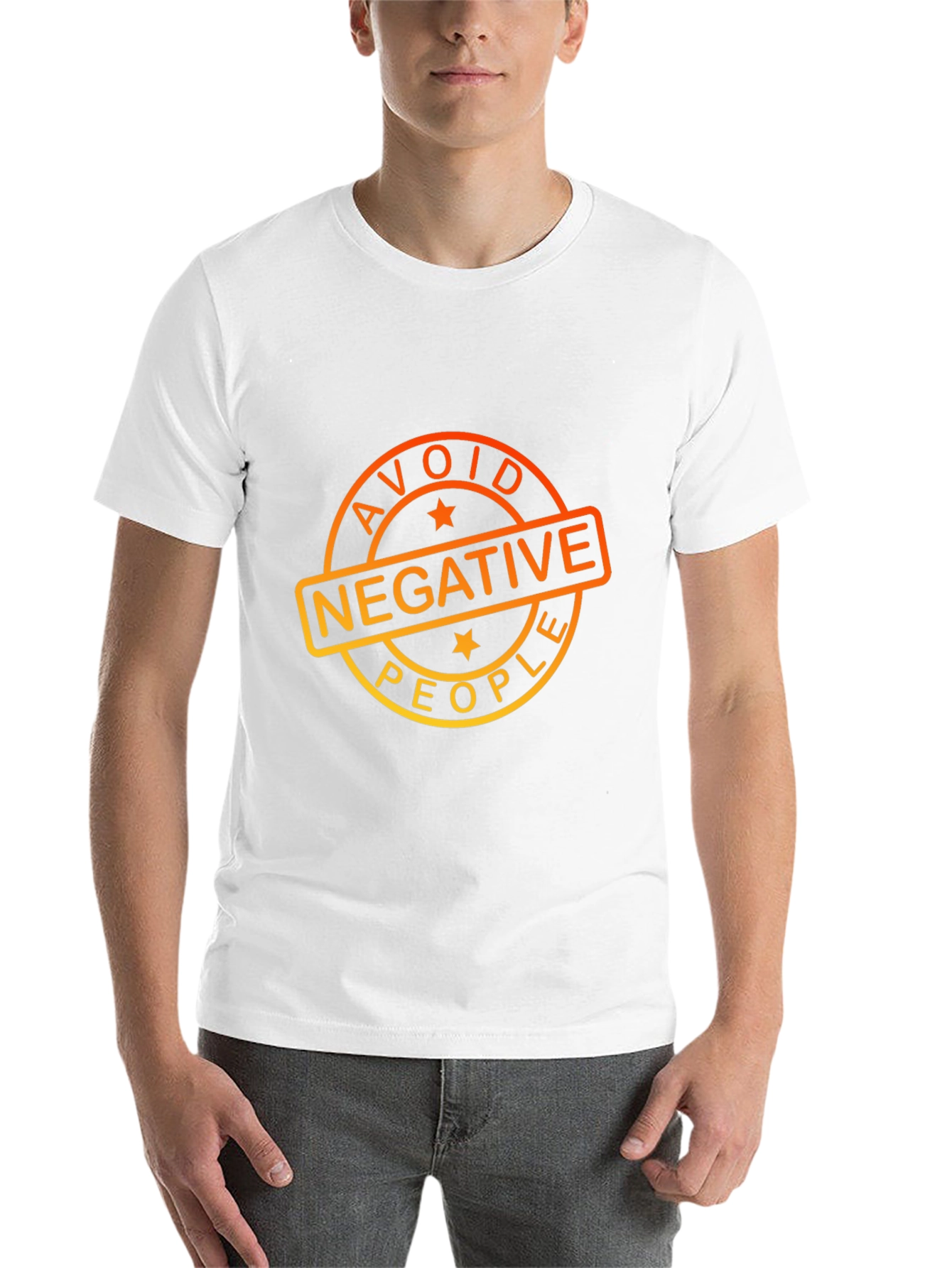 Black Avoid Negative People Graphic T-Shirt view 14