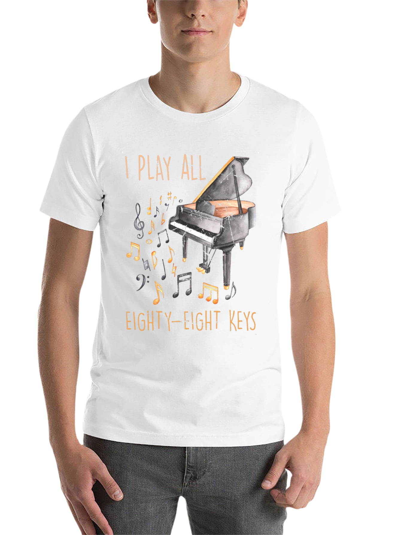 Black Piano Player Graphic T-Shirt - 88 Keys view 14
