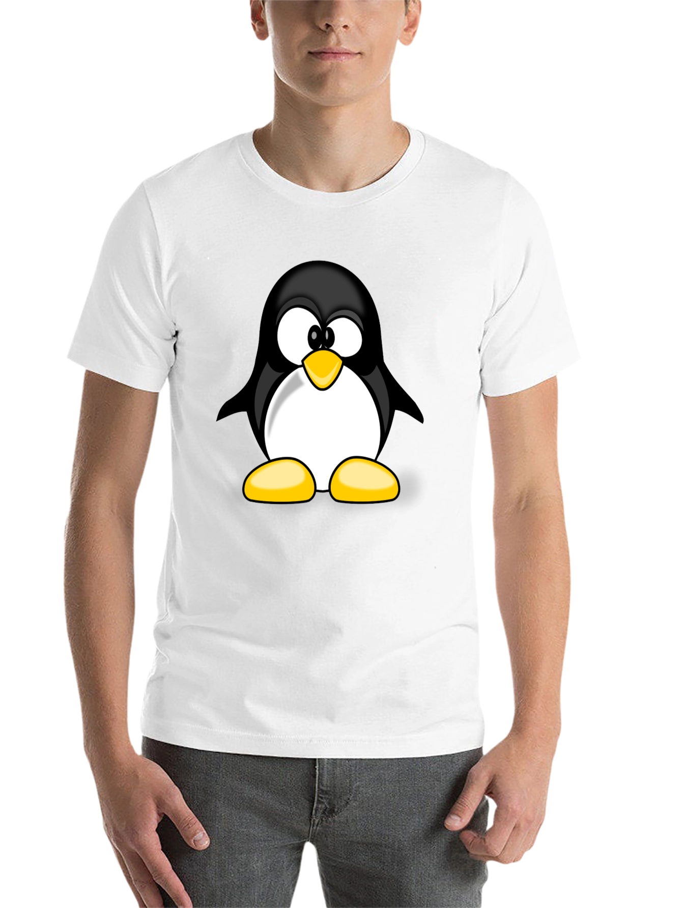 Black Penguin Graphic T-Shirt - Black Cotton Tee view 14