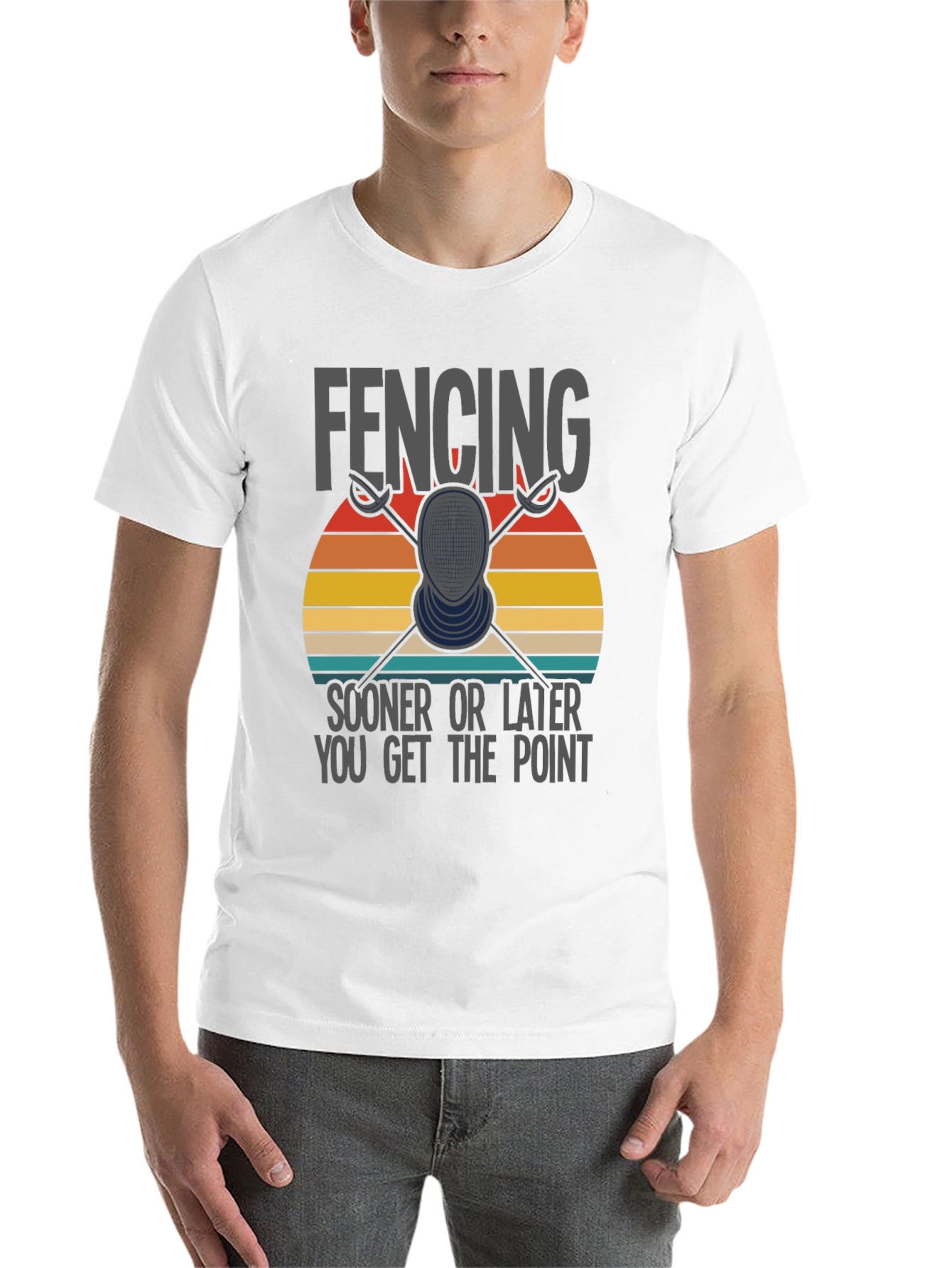 Black Fencing T-Shirt: Sooner or Later You Get the Point view 14