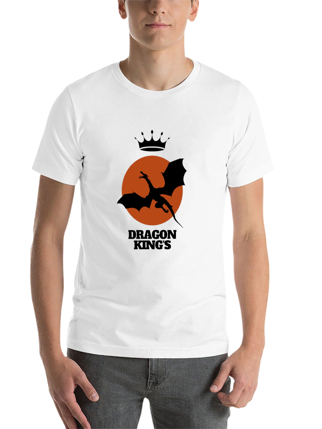 Black Dragon King's Silhouette Black T-Shirt view 14