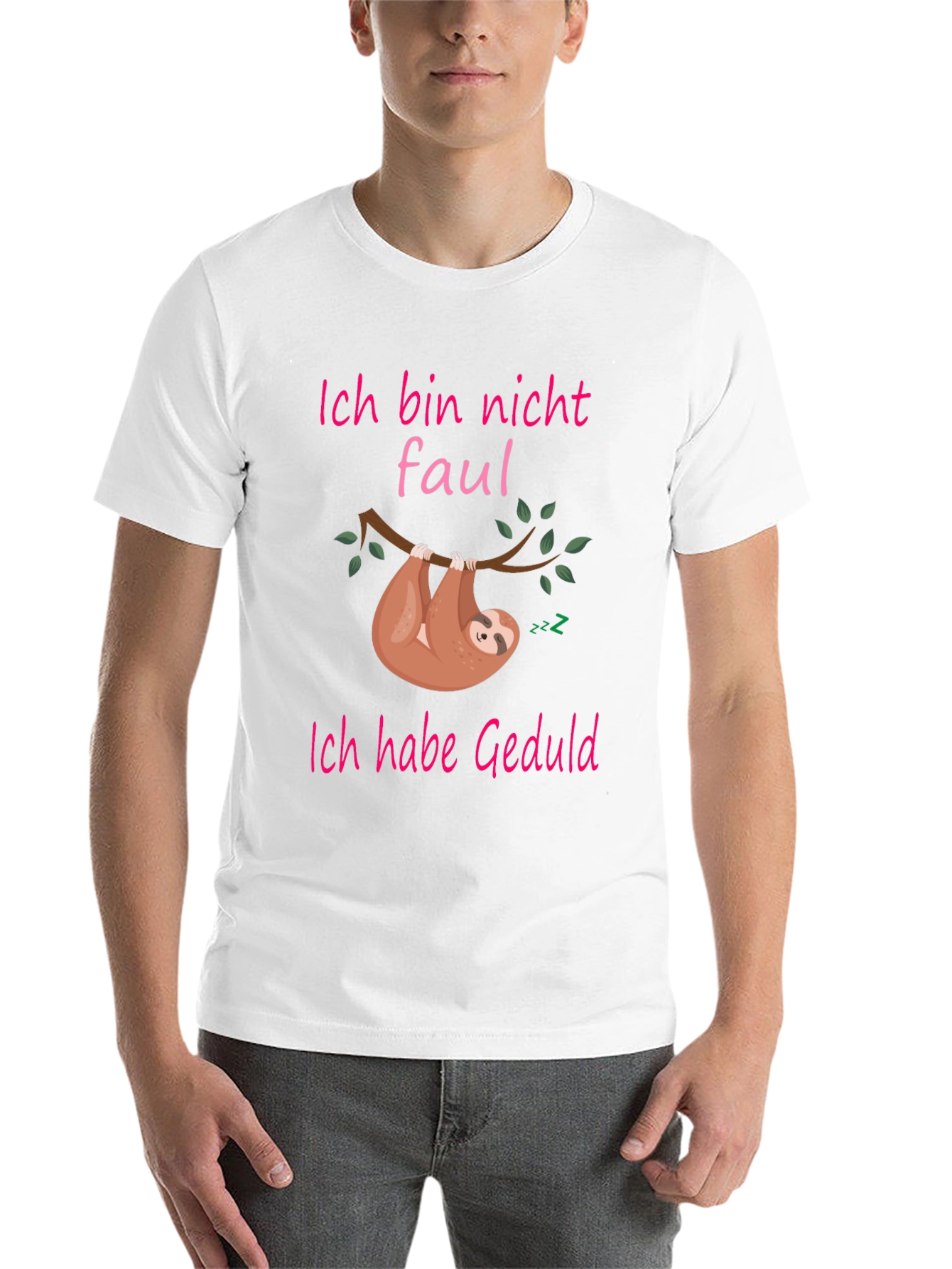 Funny Sloth Patience T-Shirt - "Ich bin nicht faul" - 14