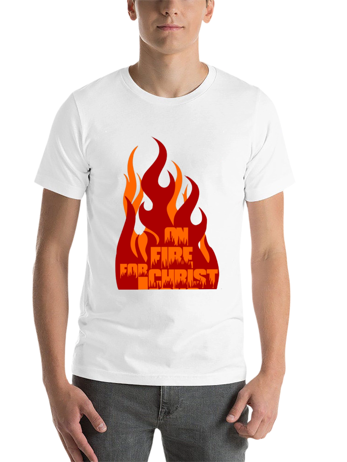 Black On Fire For Christ Graphic Tee view 14