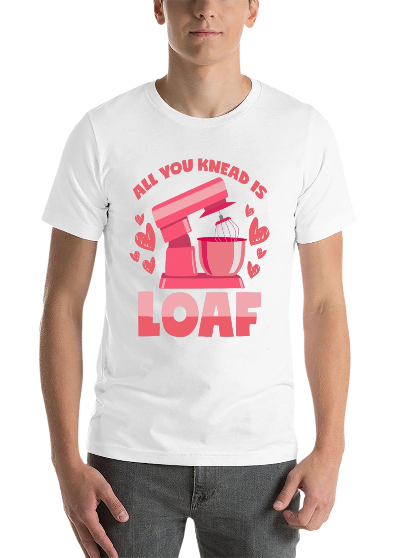 Black All You Knead is Loaf T-Shirt view 14