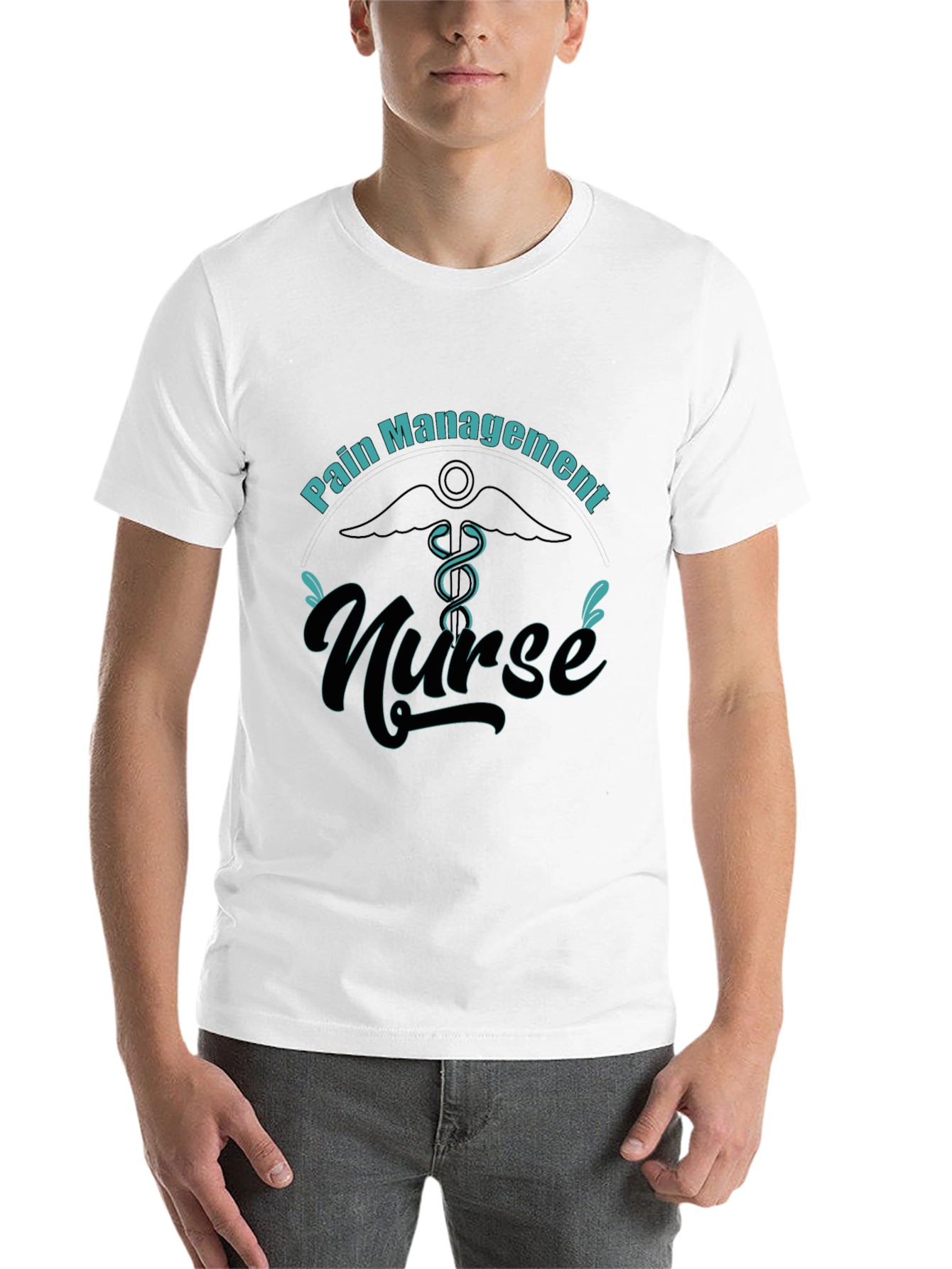 Black Pain Management Nurse T-Shirt view 14