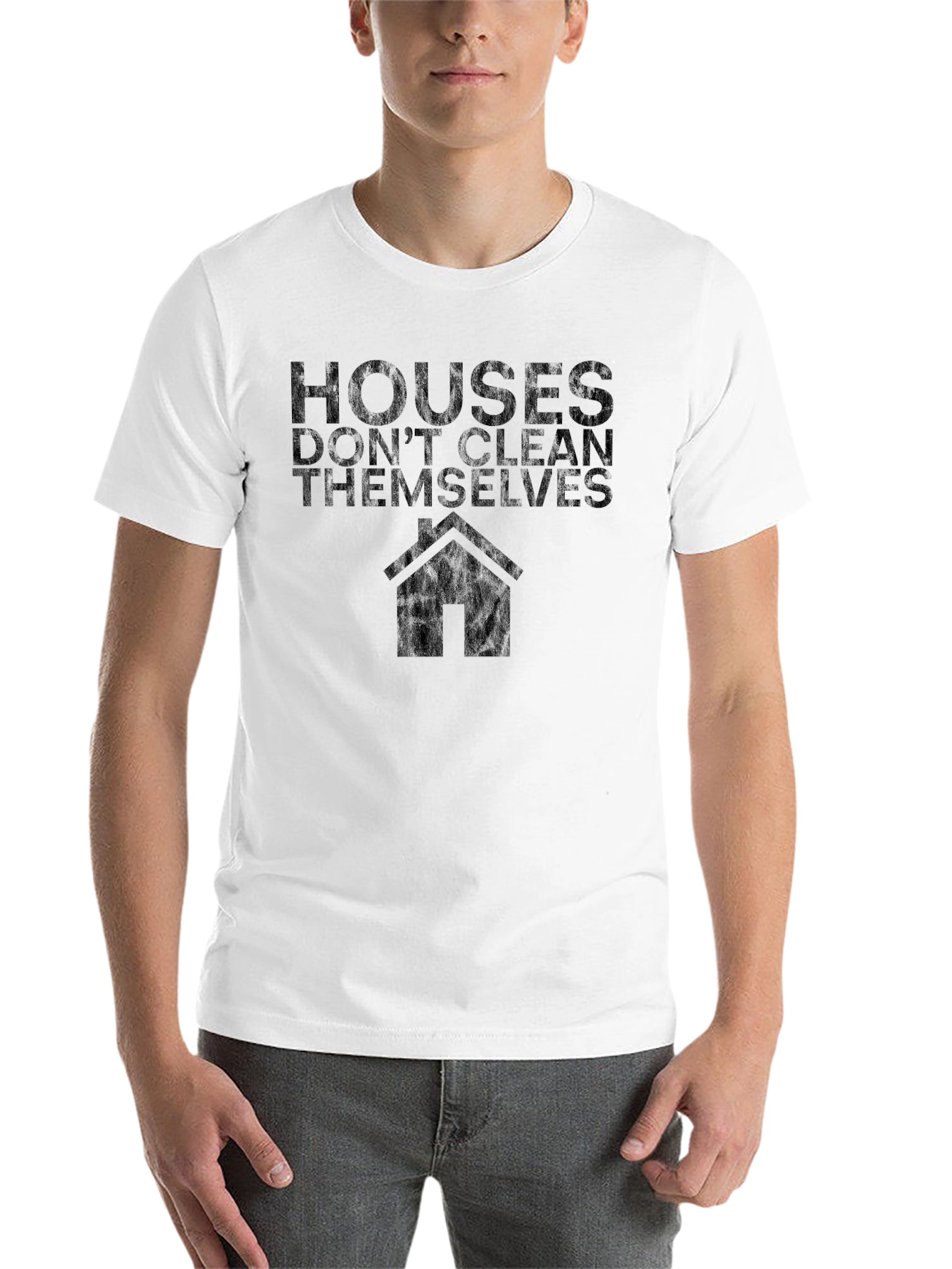 Black Houses Don't Clean Themselves T-Shirt Funny Cleaning Tee view 14