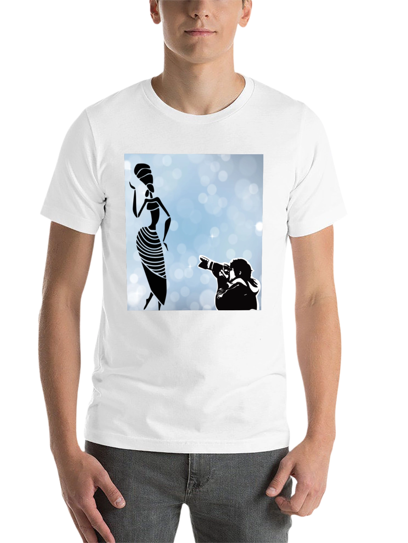Black Stylish Black Graphic Tee - Fashion Photographer view 14