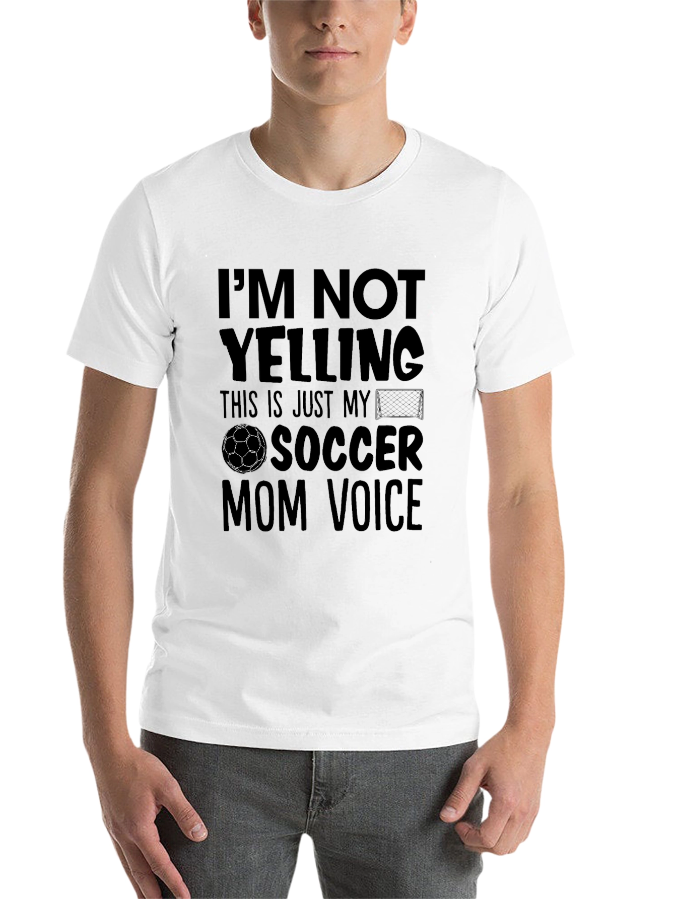 Black Soccer Mom Voice T-Shirt - Funny Graphic Tee view 14