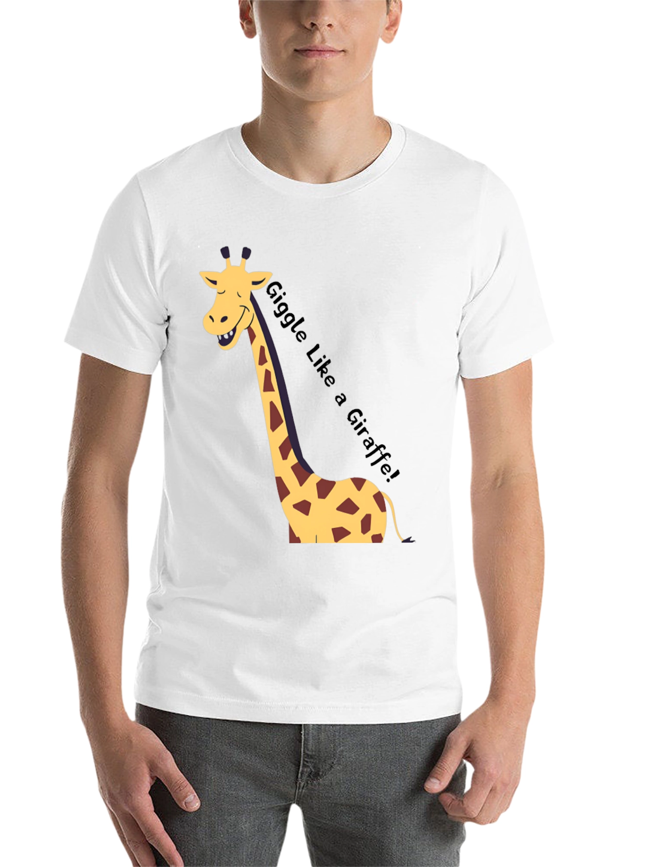 Black Giggle Like a Giraffe Black T-Shirt view 14