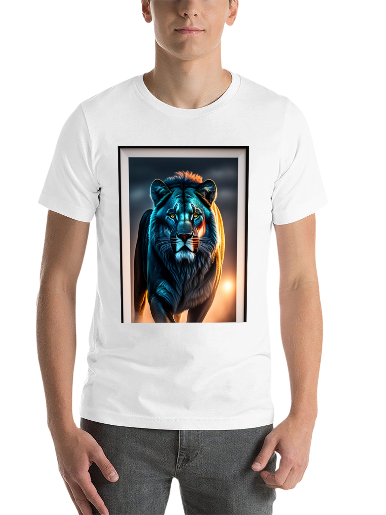 Black Lion Graphic Tee - Bold Animal Print view 14
