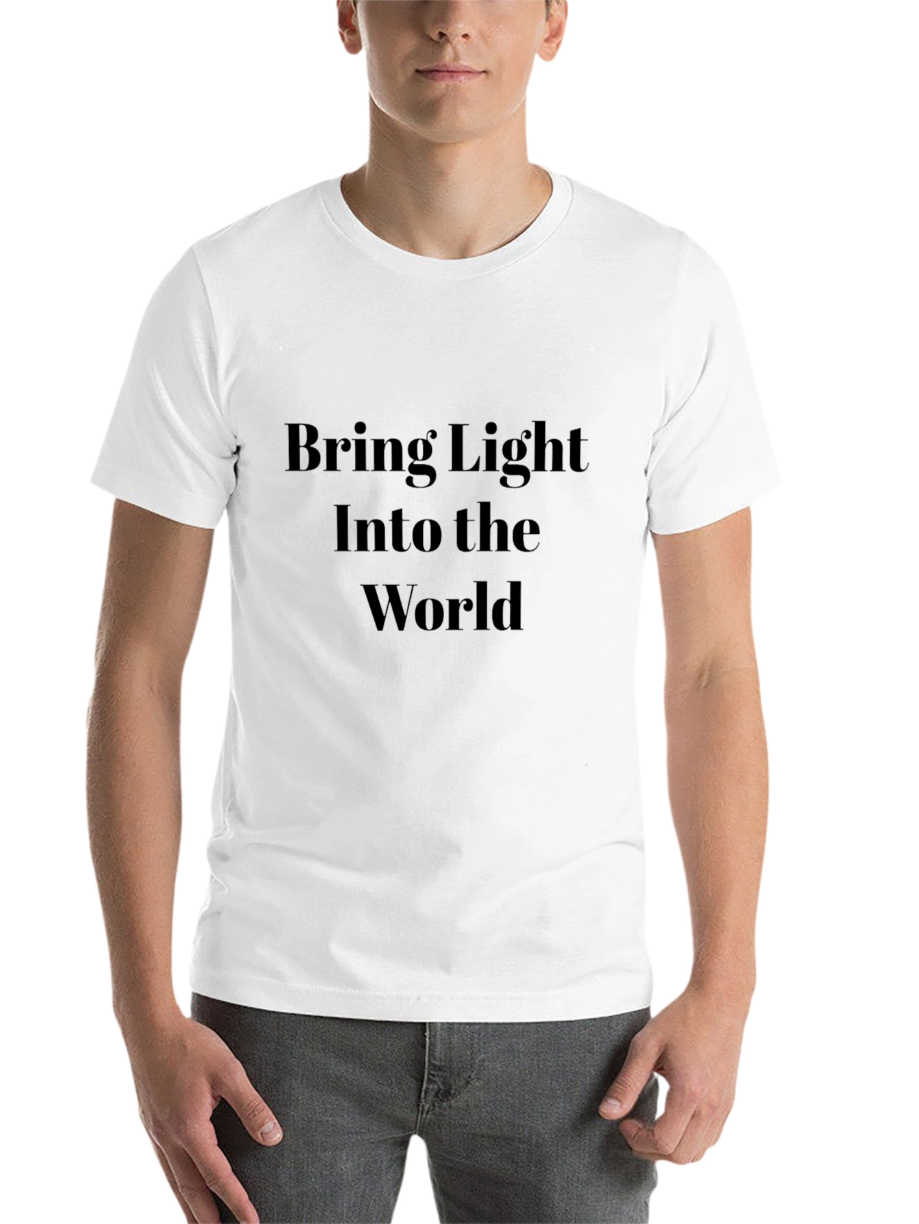 Black Bring Light T-Shirt - Inspirational Message Tee view 14